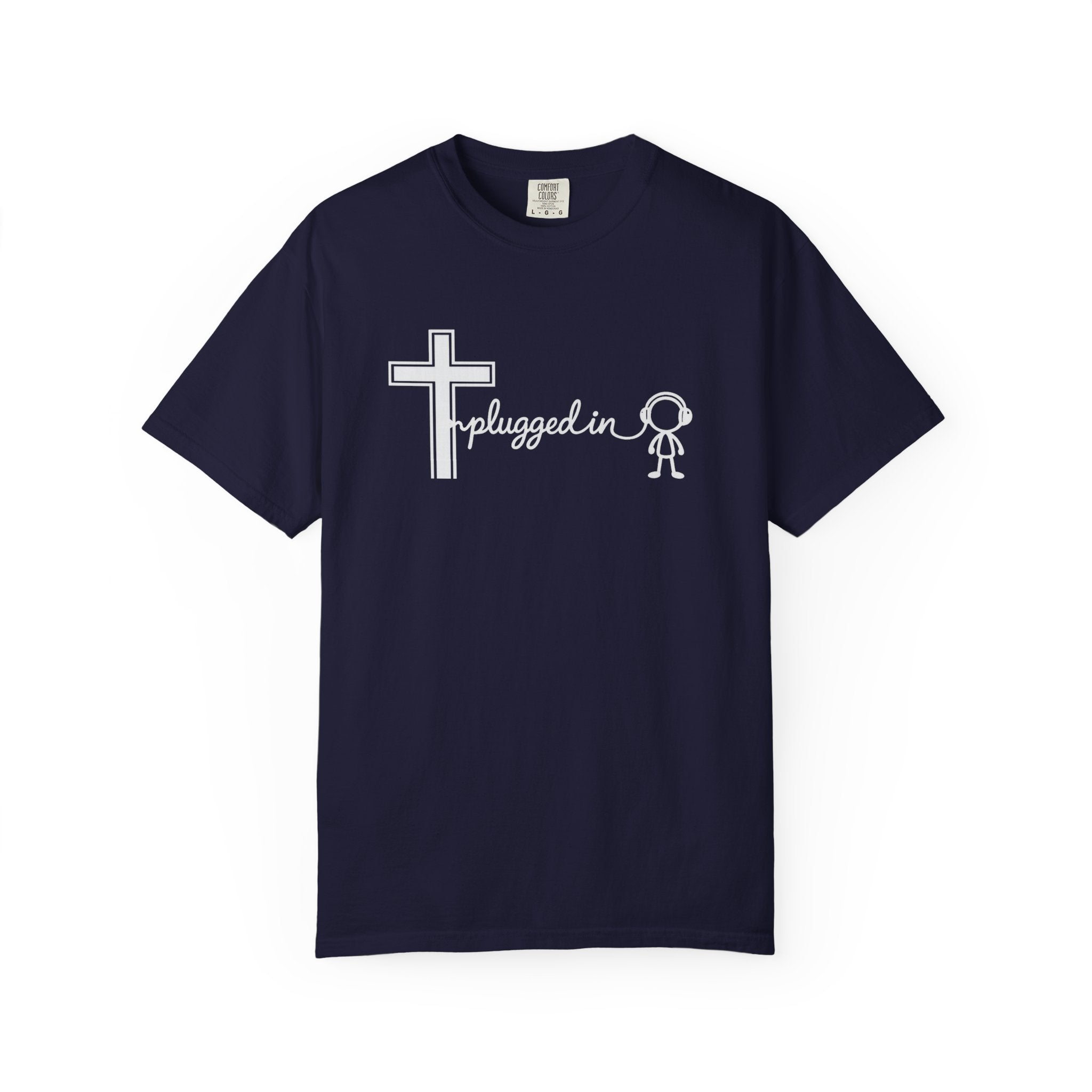 Christian 'Plugged In' Cross T-Shirt — Faith Graphic Tee