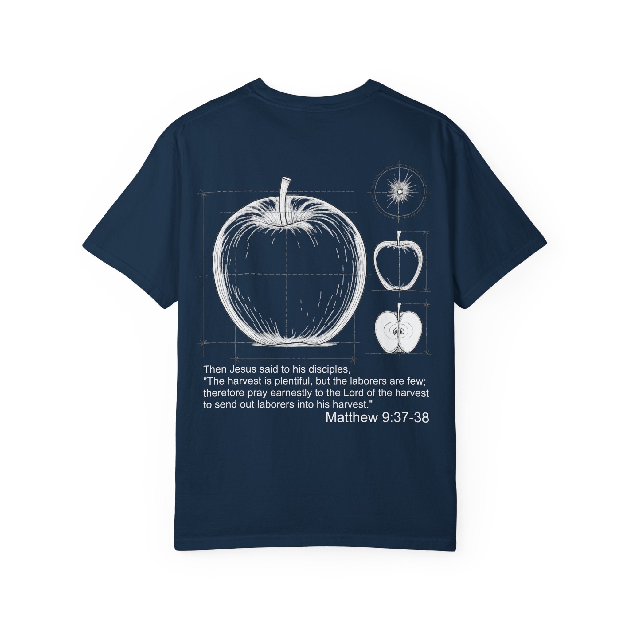 Matthew 9:37-38 - Apple Diagram Graphic T‑Shirt