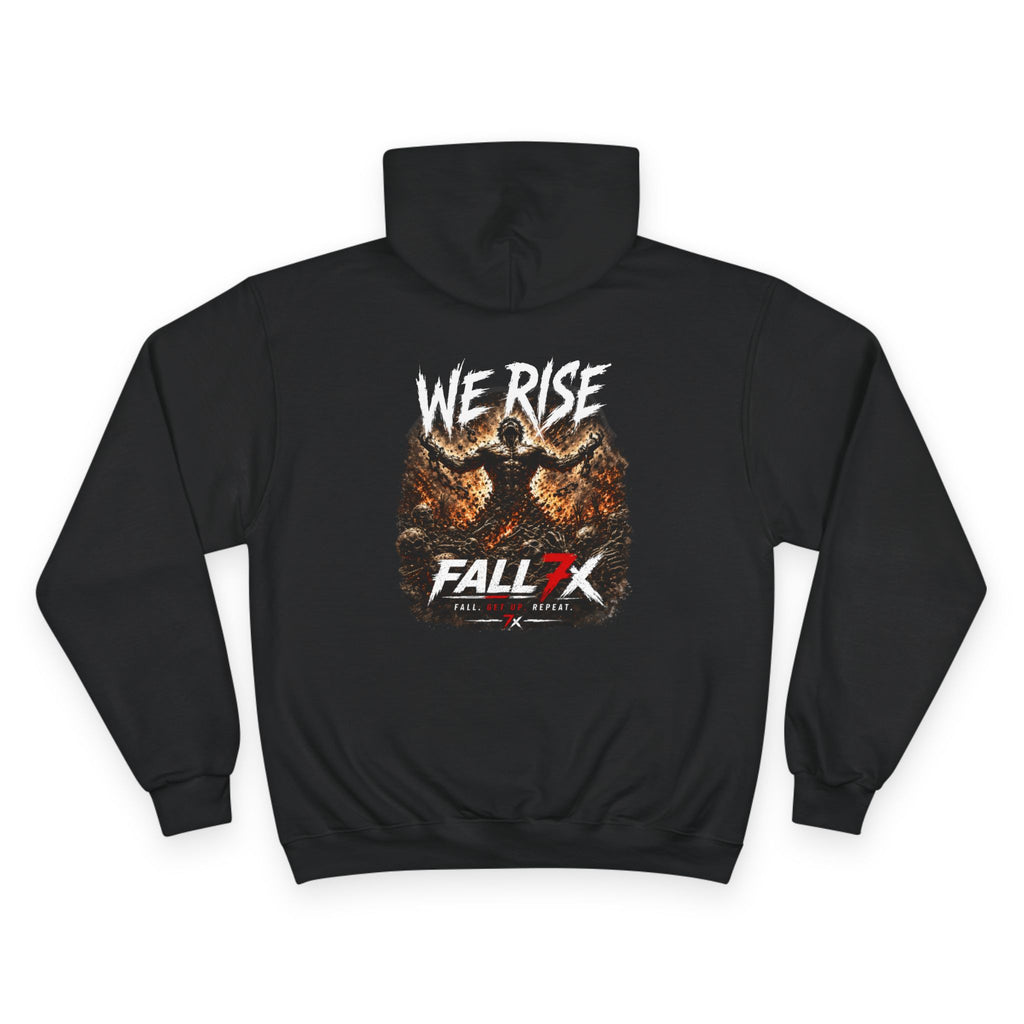 Champion Hoodie — Fall7X 'We Rise' Graphic Pullover Hoodie