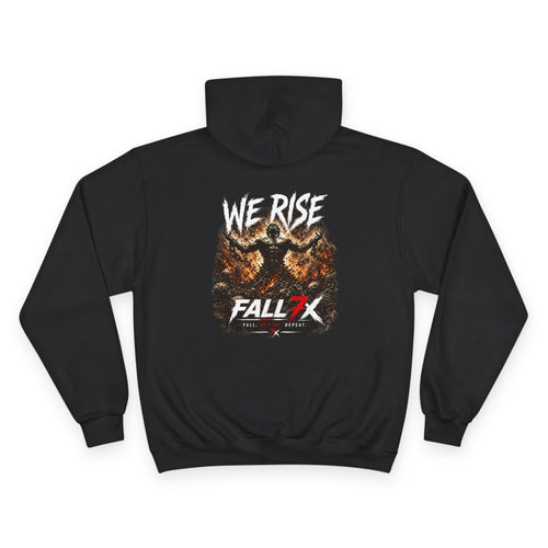 Champion Hoodie — Fall7X 'We Rise' Graphic Pullover Hoodie