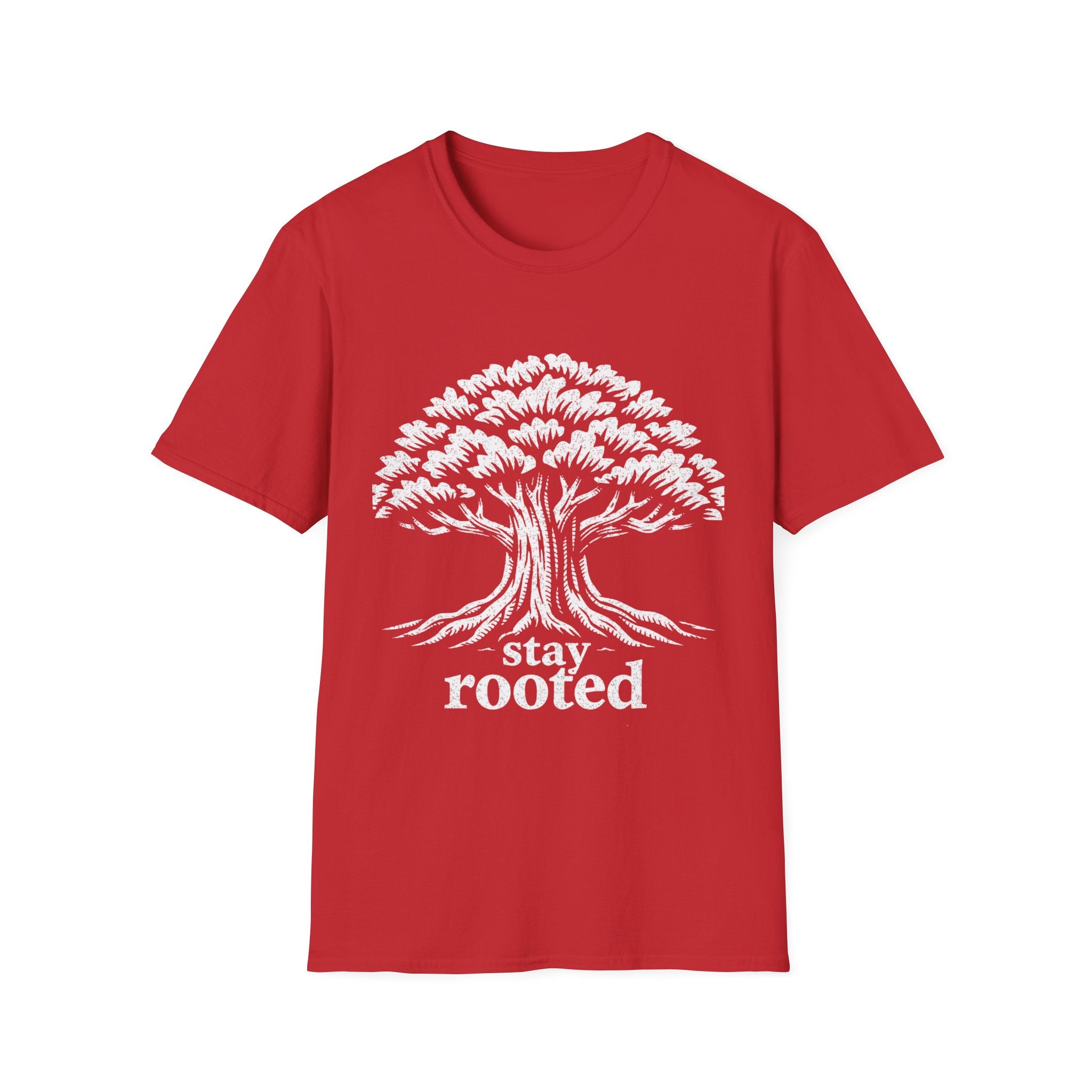 Stay Rooted Tree T-Shirt — Inspirational Nature Graphic Tee