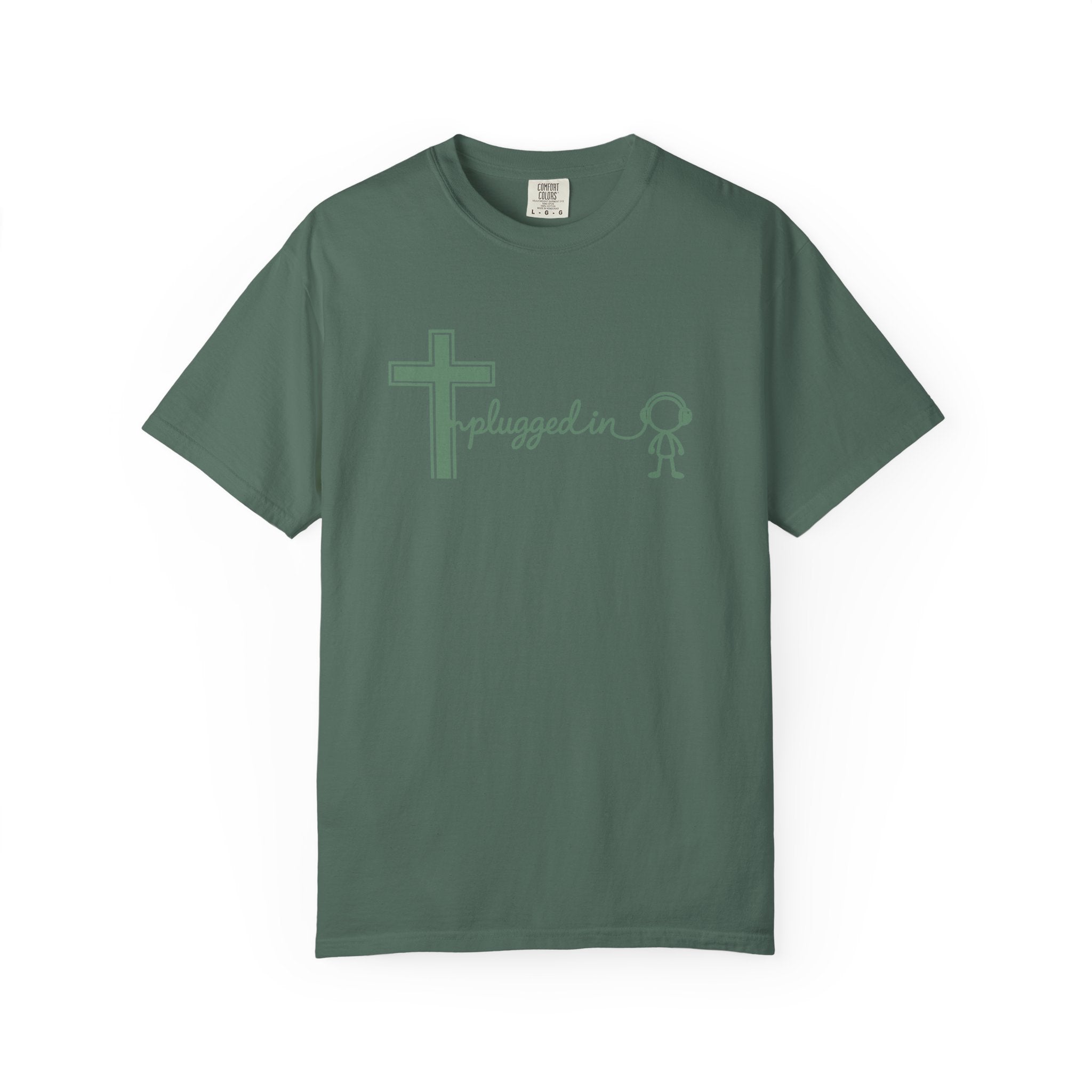 Christian 'Plugged In' Cross T-Shirt — Faith Graphic Tee