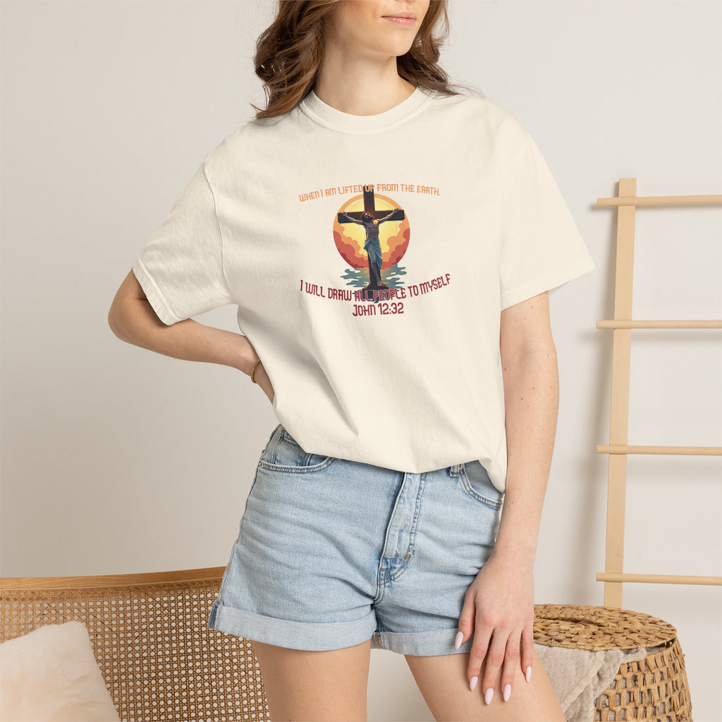 John 12:32 - Unisex Garment-Dyed T-shirt