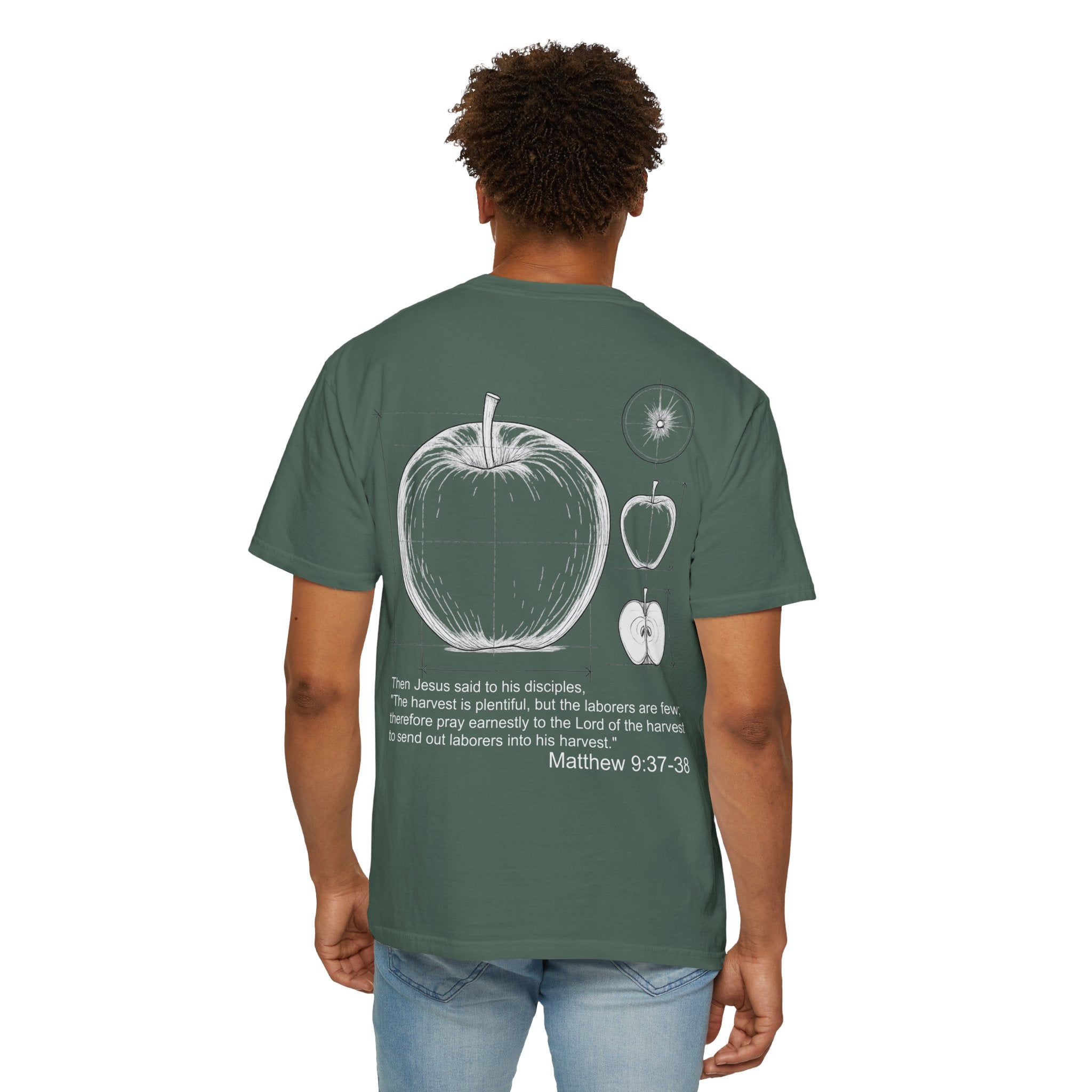 Matthew 9:37-38 - Apple Diagram Graphic T‑Shirt
