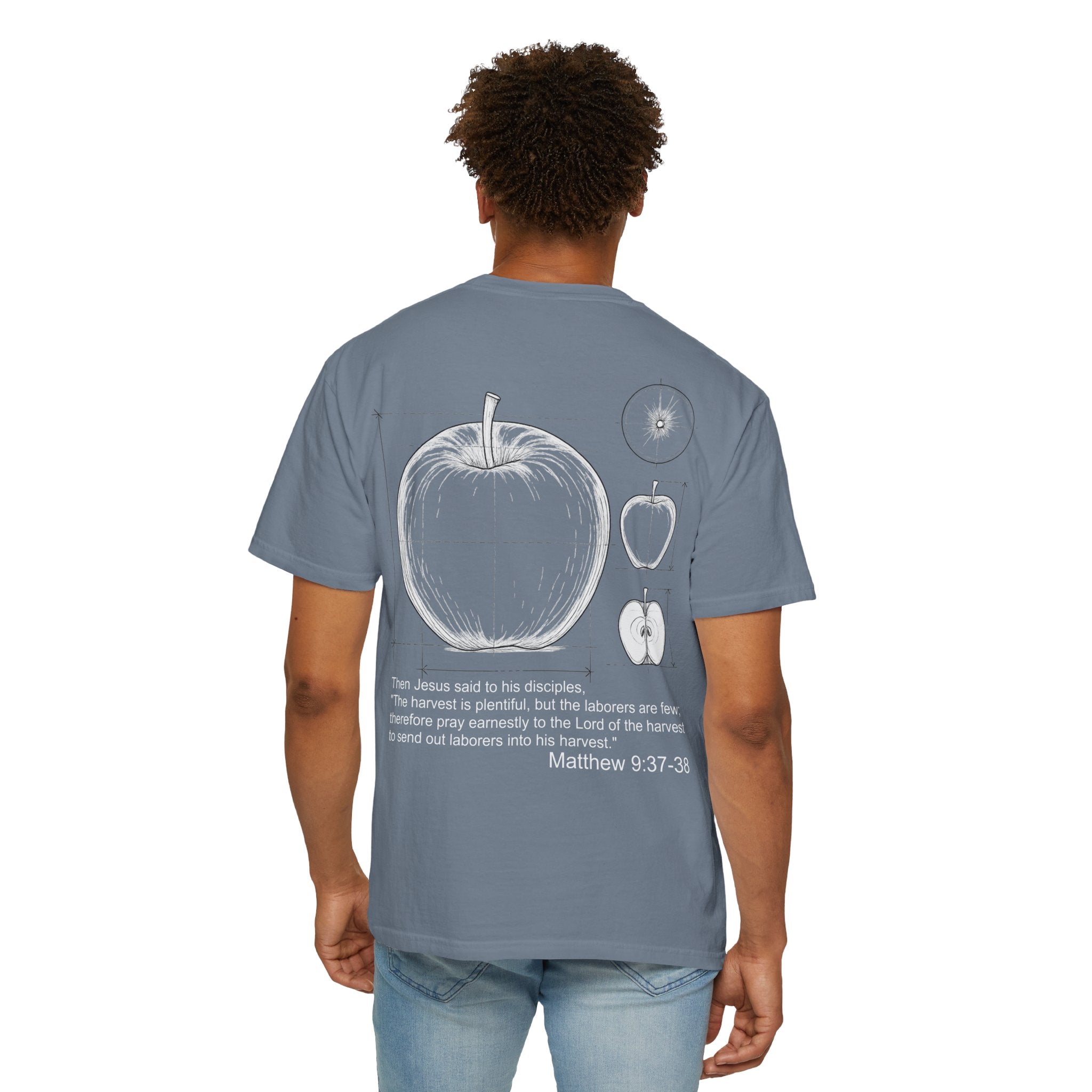 Matthew 9:37-38 - Apple Diagram Graphic T‑Shirt