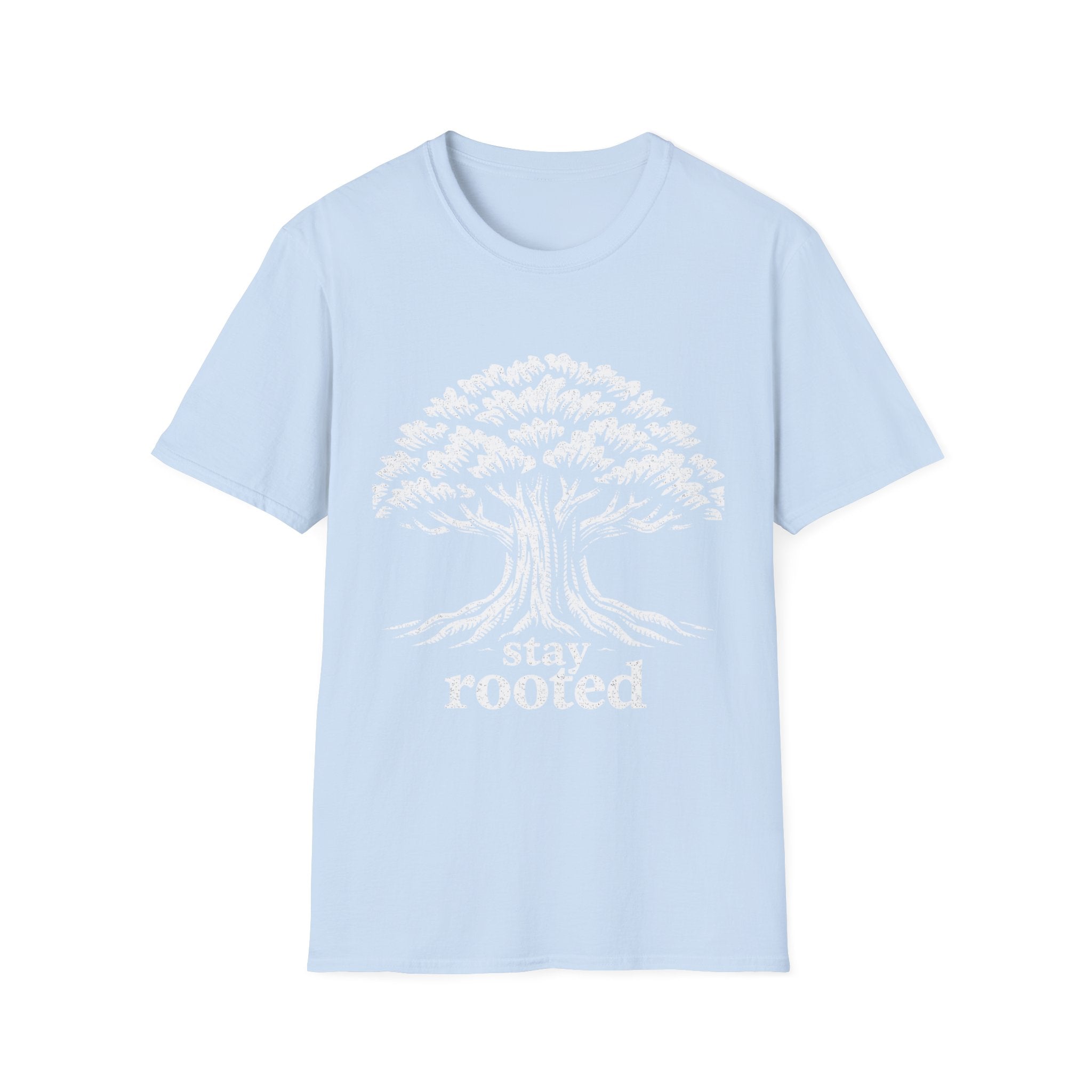 Stay Rooted Tree T-Shirt — Inspirational Nature Graphic Tee