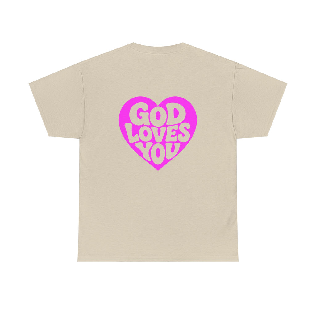 God Loves You Heart Tee