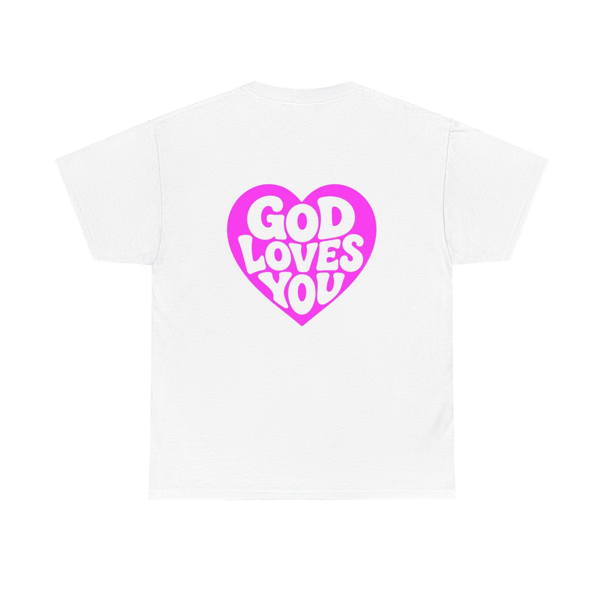 God Loves You Heart Tee