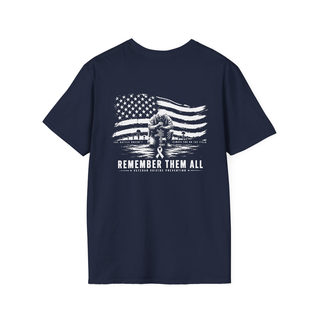 Remember Them All Memorial T-Shirt — Veteran Flag Tribute