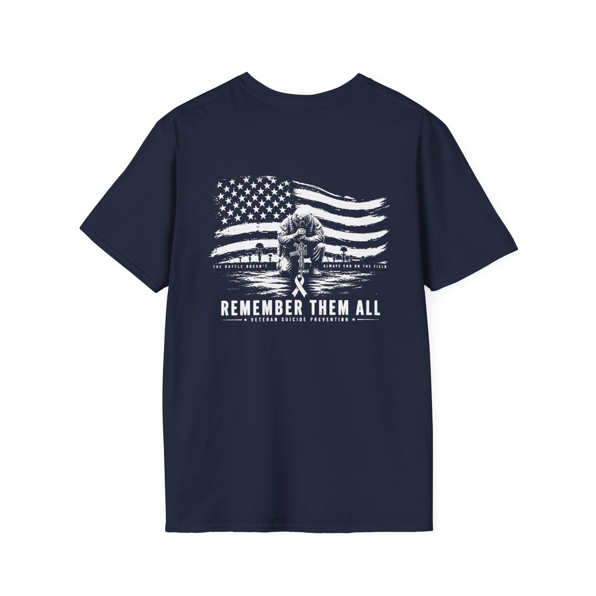 Remember Them All Memorial T-Shirt — Veteran Flag Tribute