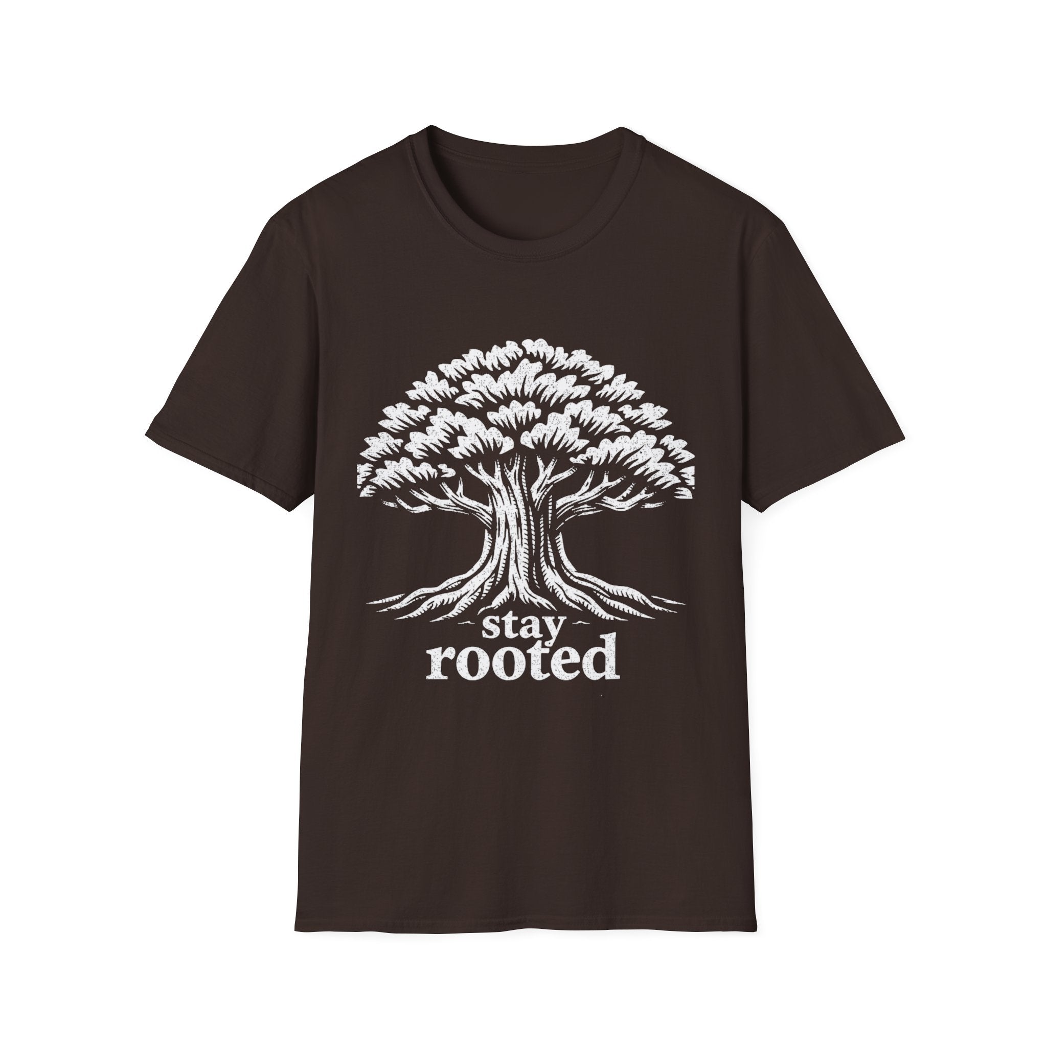 Stay Rooted Tree T-Shirt — Inspirational Nature Graphic Tee