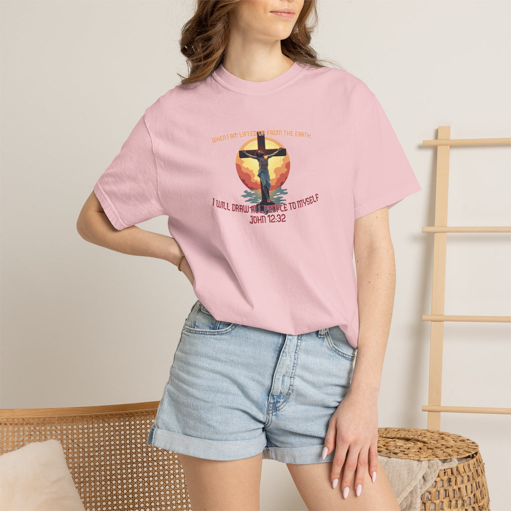 John 12:32 - Unisex Garment-Dyed T-shirt