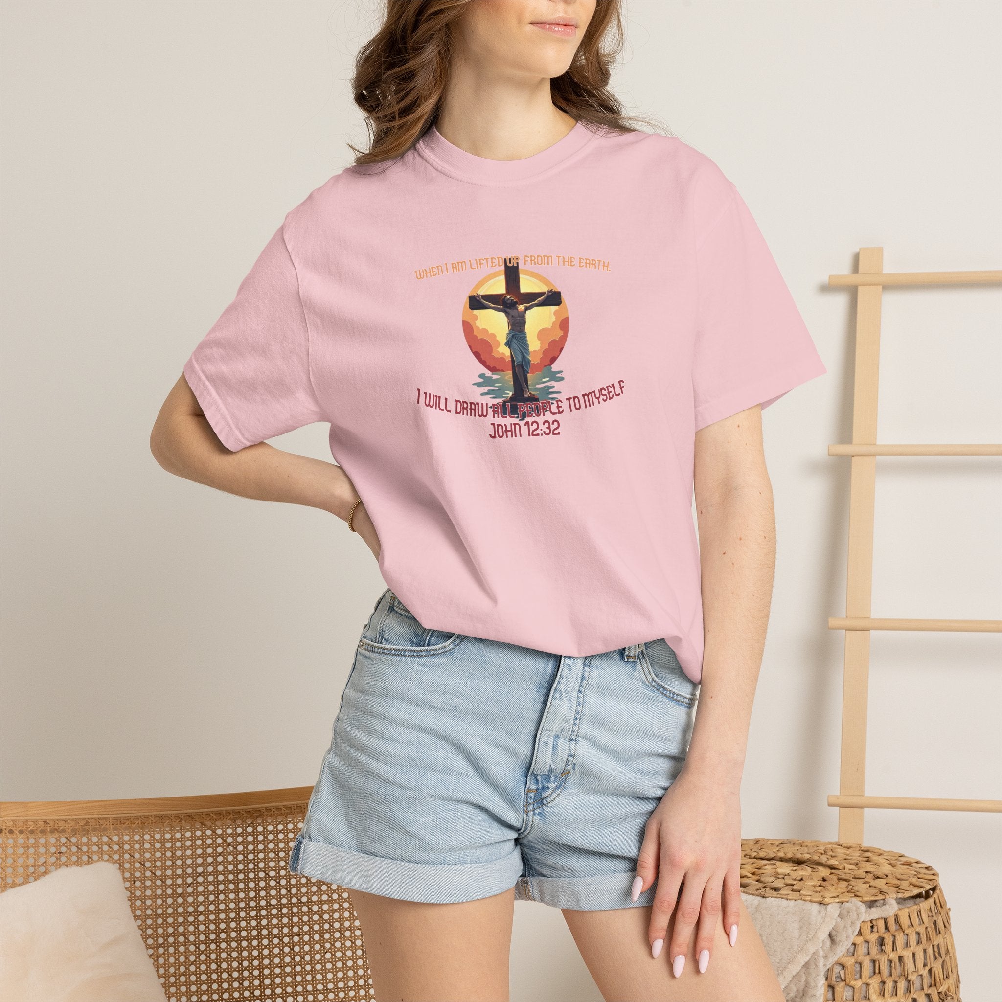 John 12:32 - Unisex Garment-Dyed T-shirt