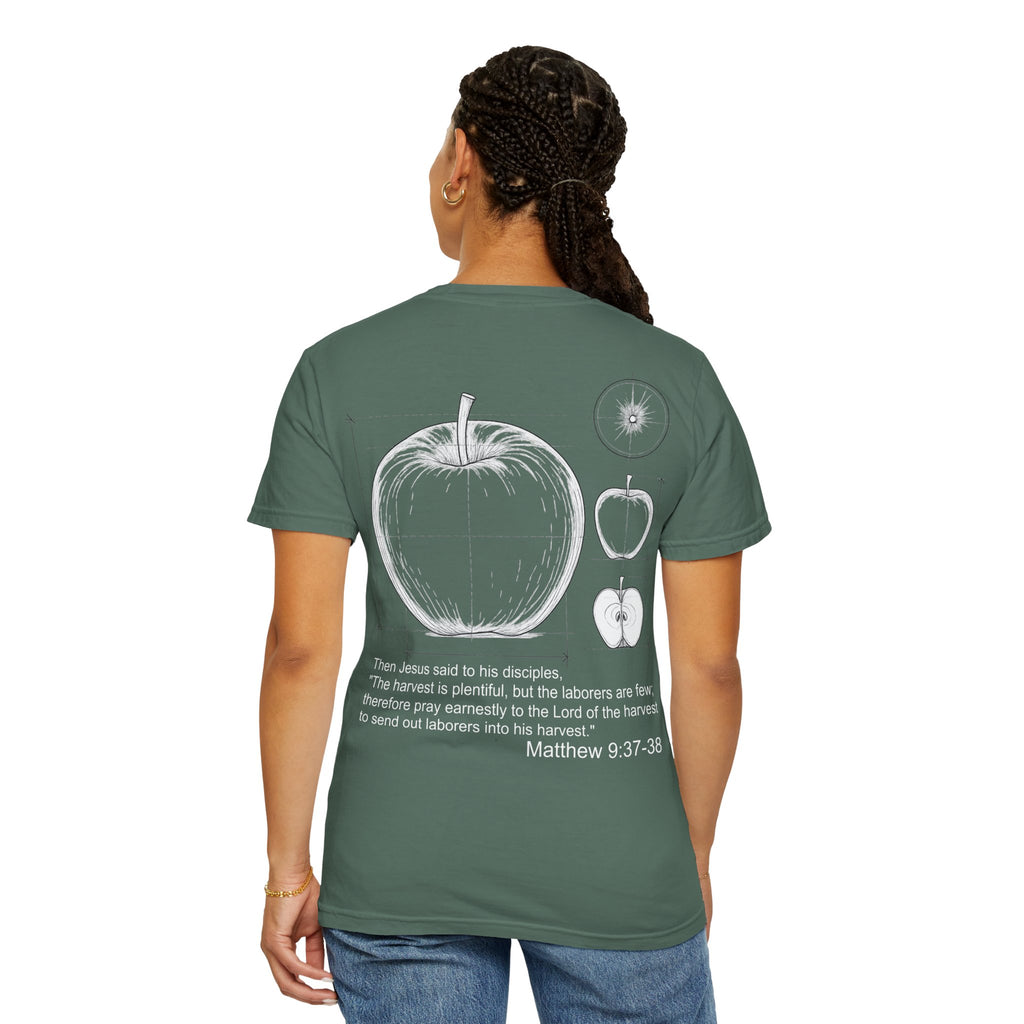 Matthew 9:37-38 - Apple Diagram Graphic T‑Shirt
