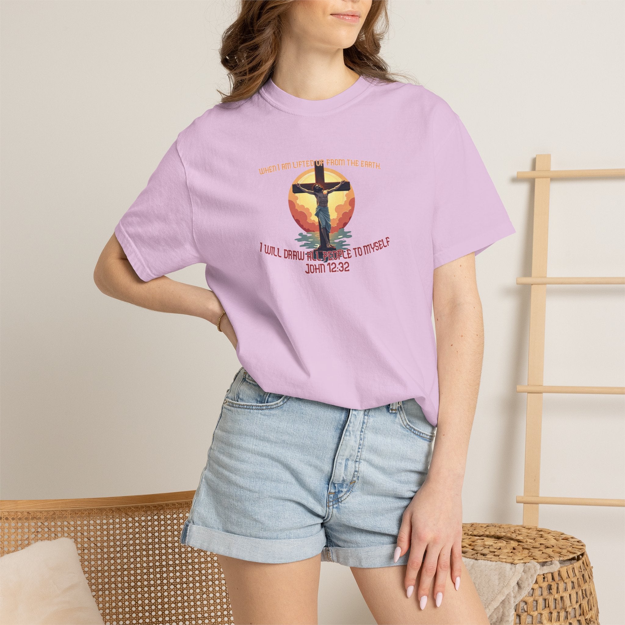 John 12:32 - Unisex Garment-Dyed T-shirt