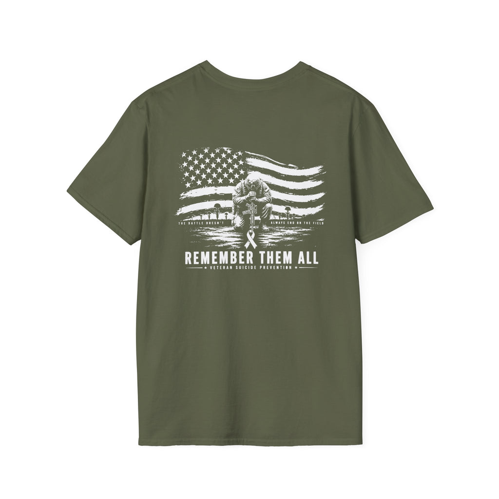Remember Them All Memorial T-Shirt — Veteran Flag Tribute