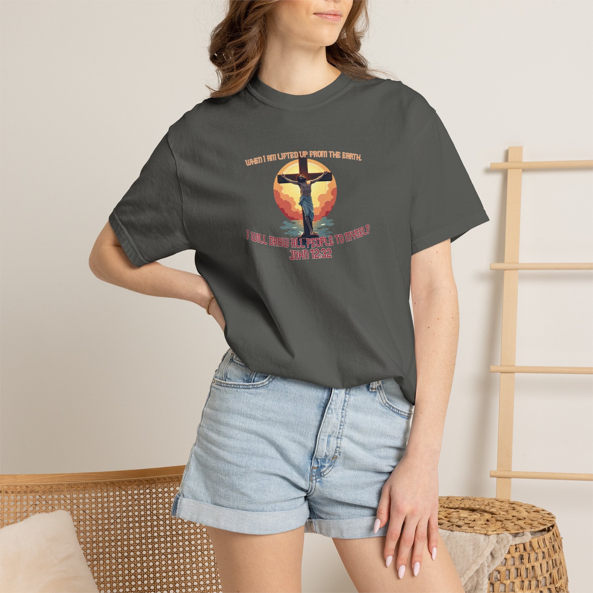 John 12:32 - Unisex Garment-Dyed T-shirt
