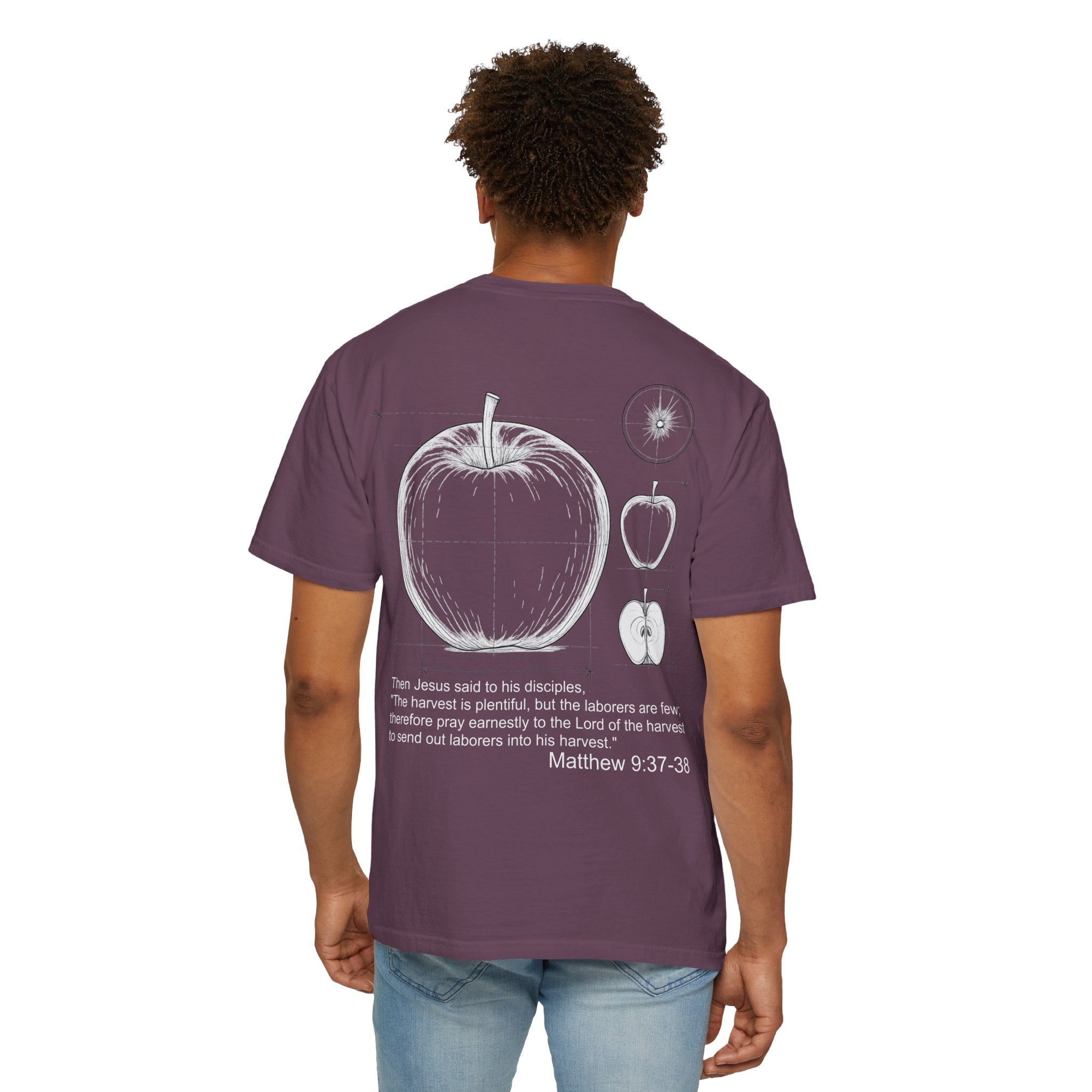 Matthew 9:37-38 - Apple Diagram Graphic T‑Shirt