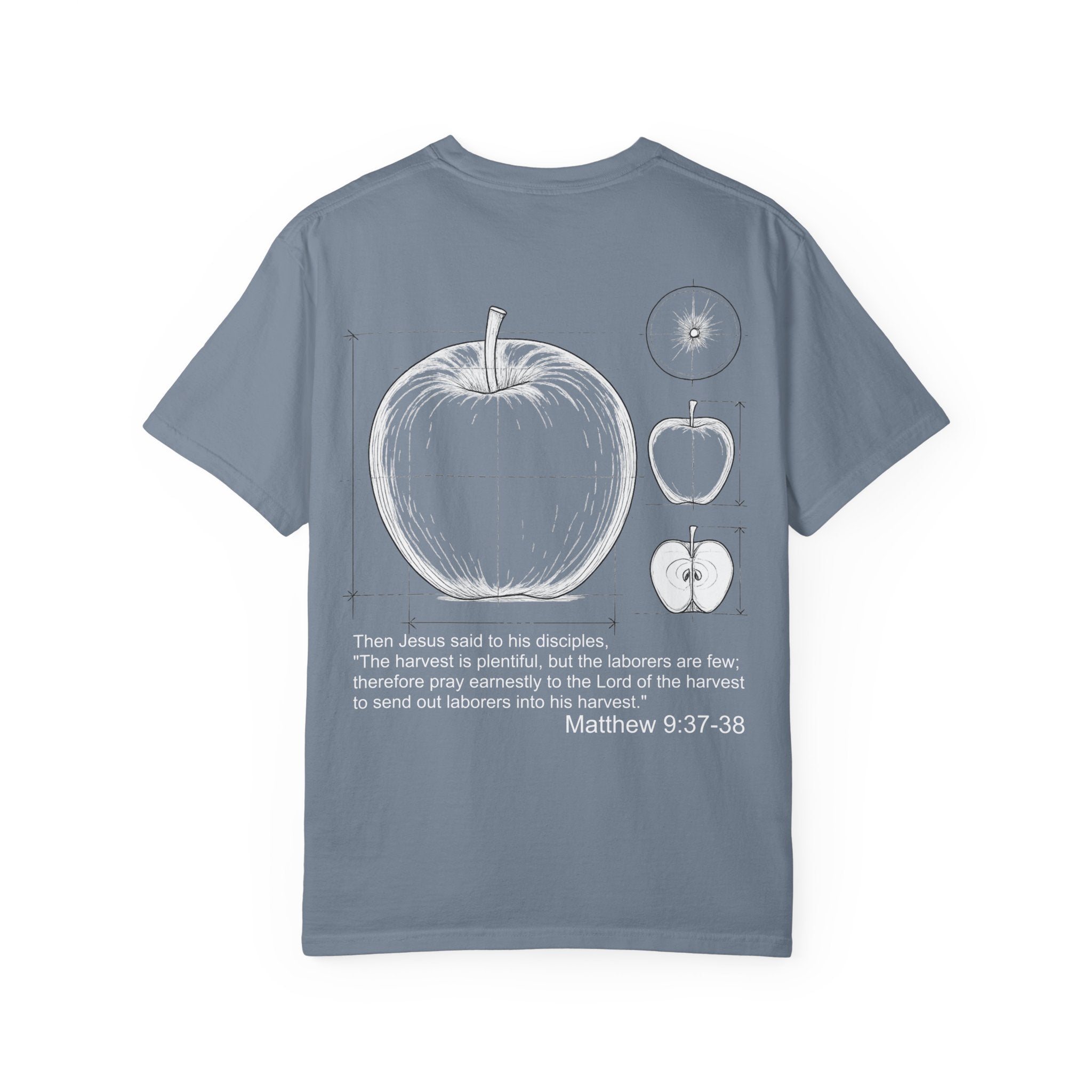 Matthew 9:37-38 - Apple Diagram Graphic T‑Shirt