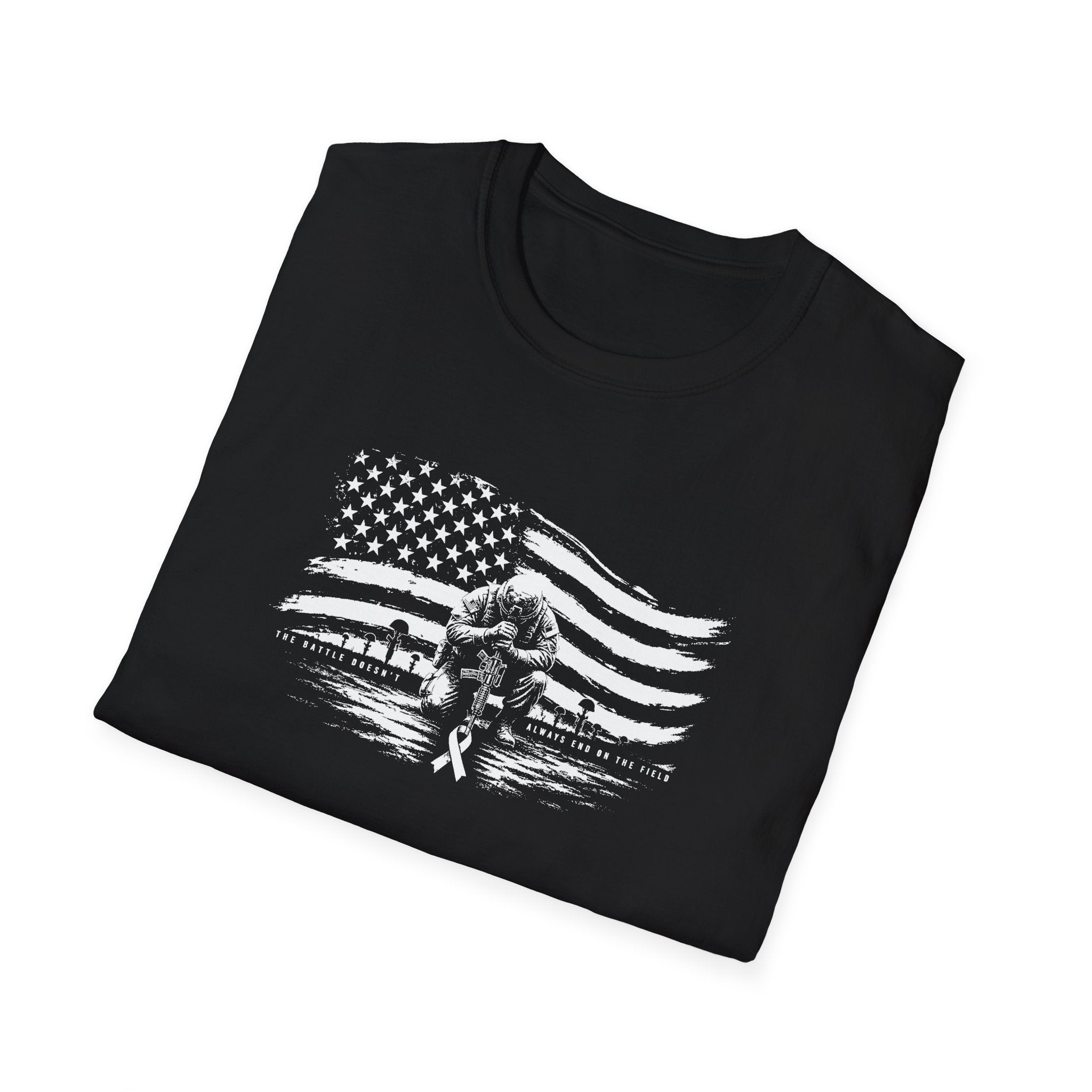 Remember Them All Memorial T-Shirt — Veteran Flag Tribute