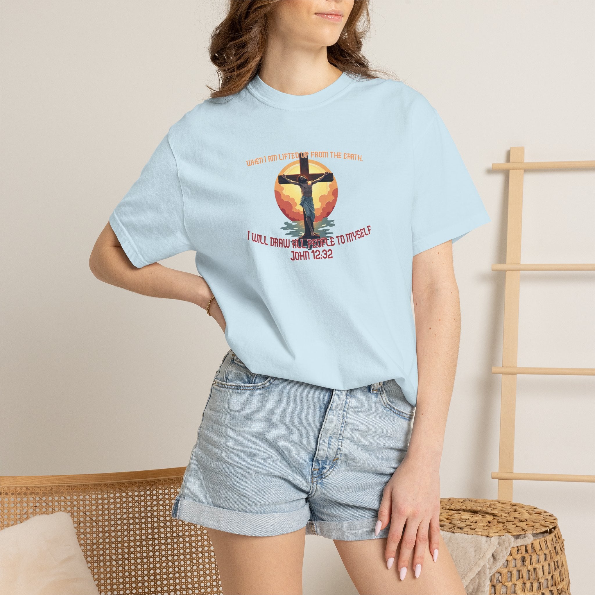 John 12:32 - Unisex Garment-Dyed T-shirt