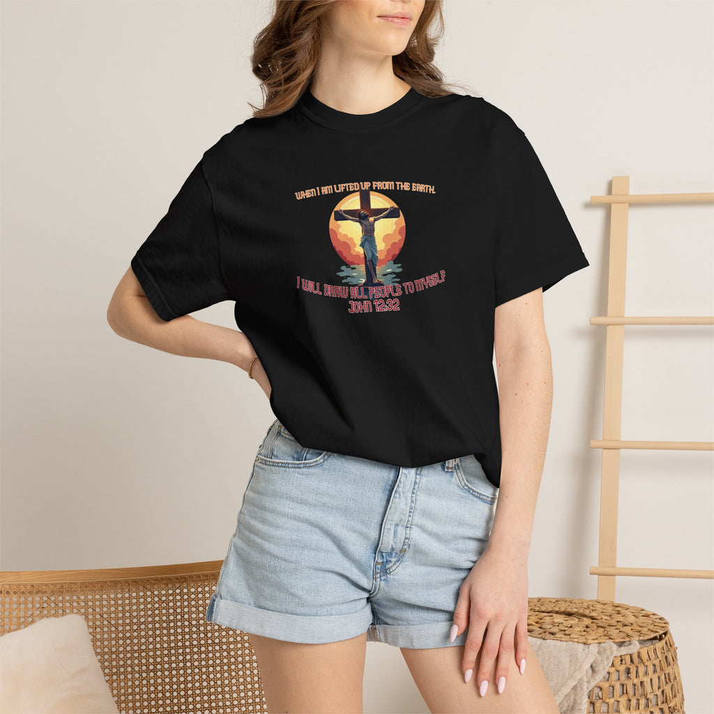 John 12:32 - Unisex Garment-Dyed T-shirt