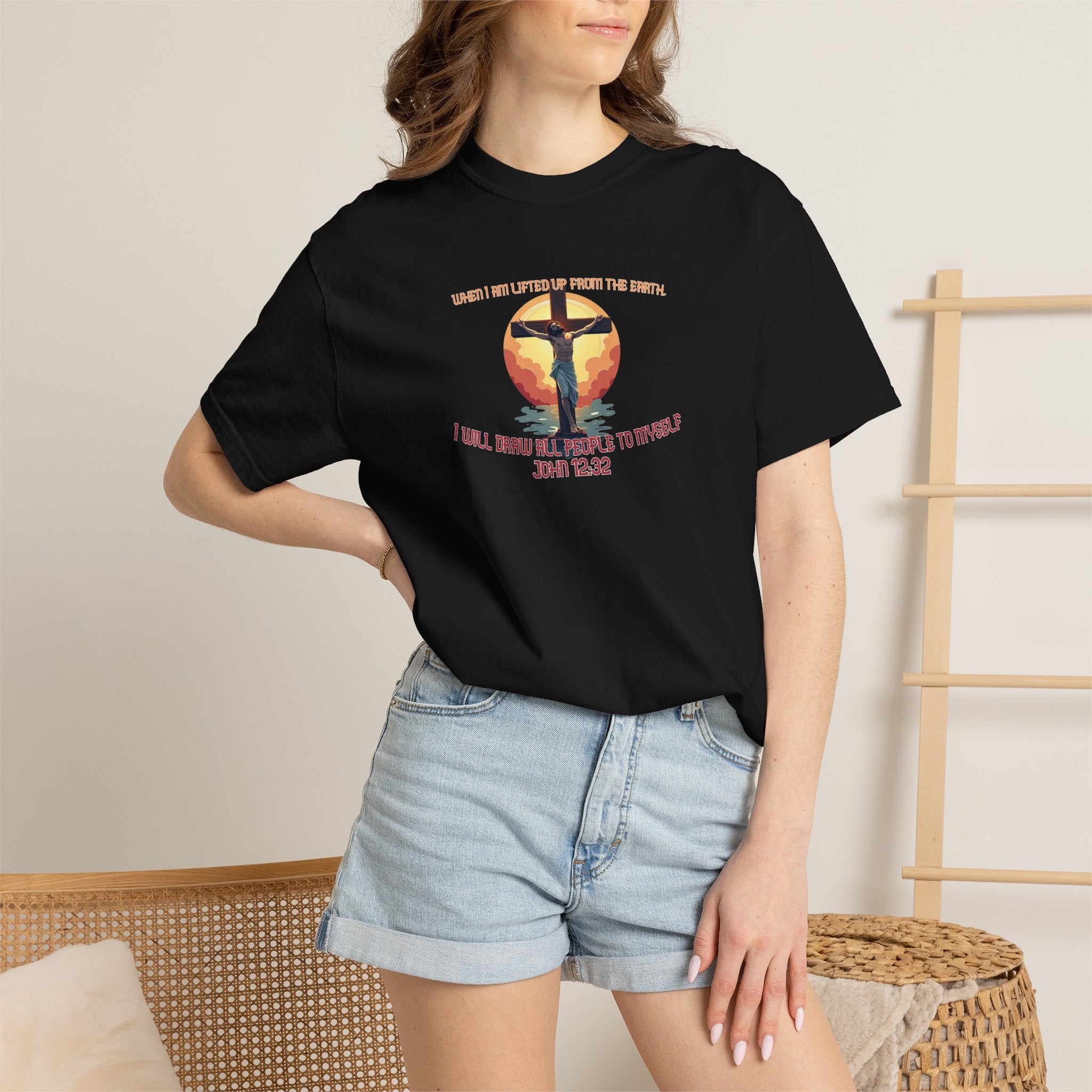 John 12:32 - Unisex Garment-Dyed T-shirt