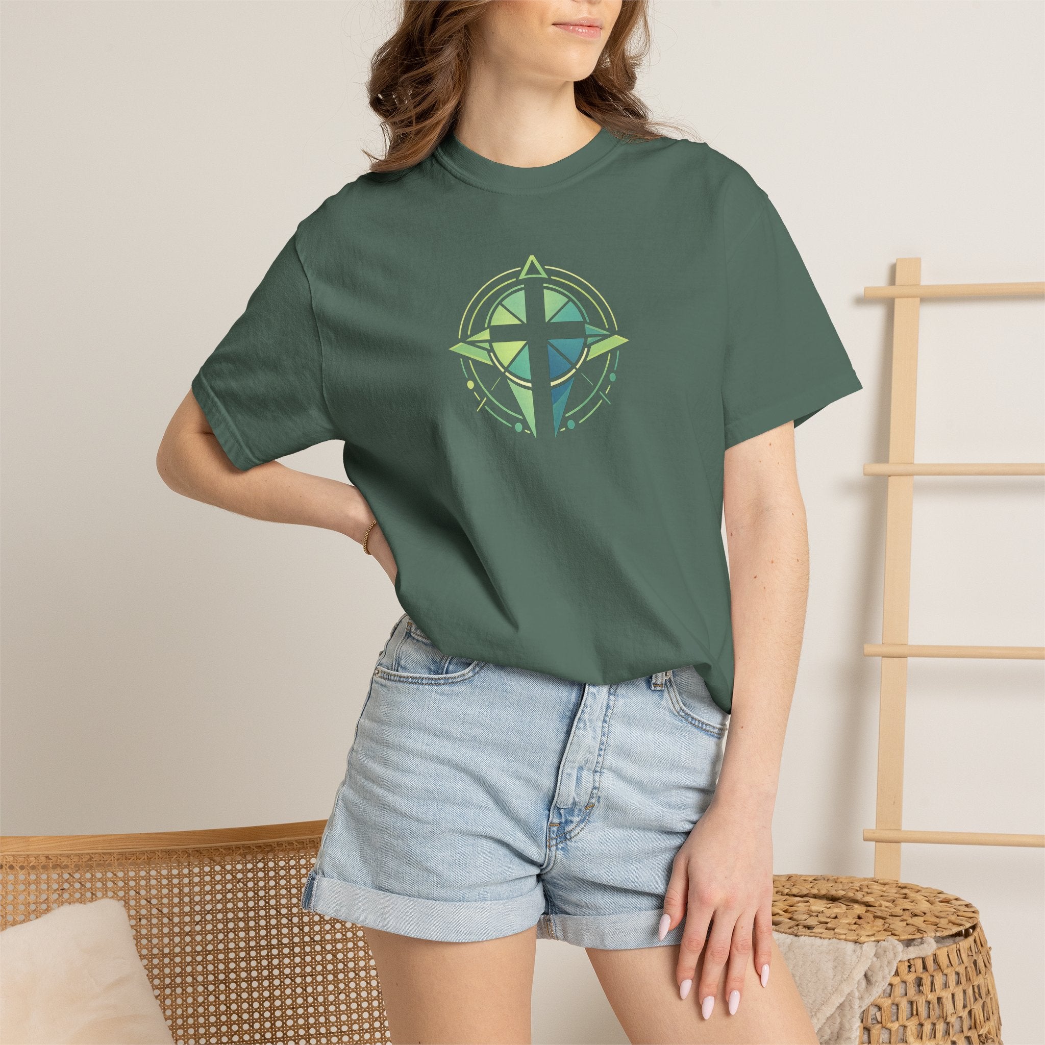 Trust the Promise T-Shirt — Compass Cross Graphic
