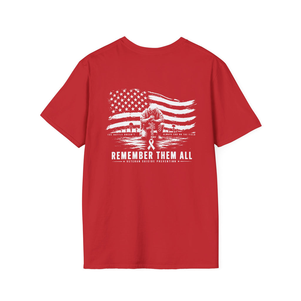 Remember Them All Memorial T-Shirt — Veteran Flag Tribute