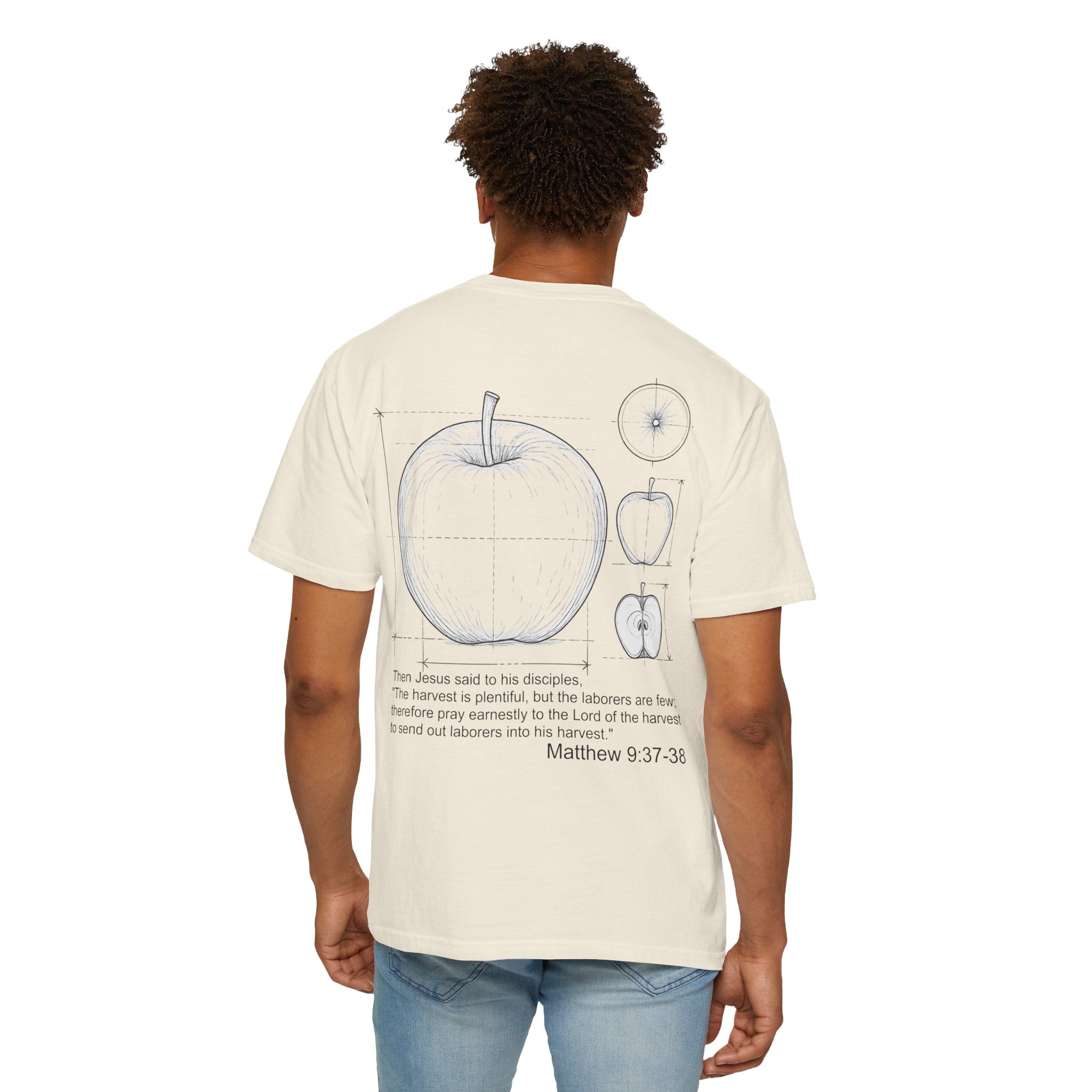 Matthew 9:37-38 - Apple Diagram Graphic T‑Shirt