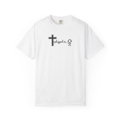 Christian 'Plugged In' Cross T-Shirt — Faith Graphic Tee