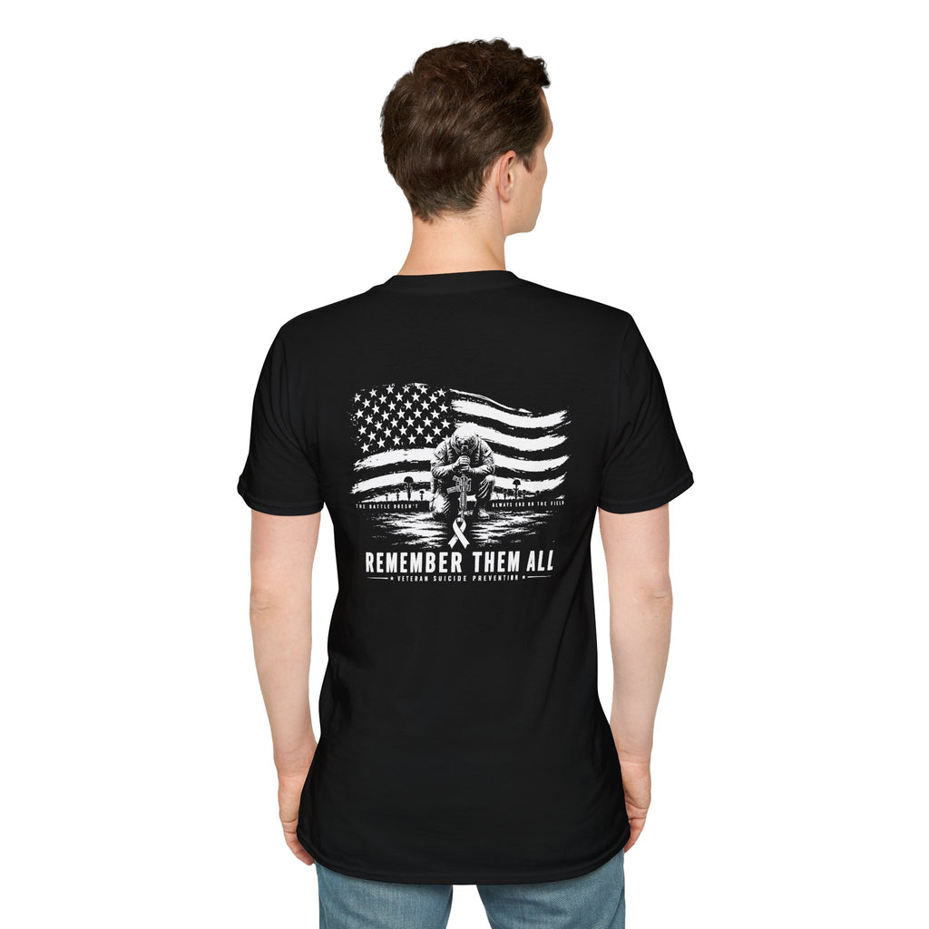Remember Them All Memorial T-Shirt — Veteran Flag Tribute