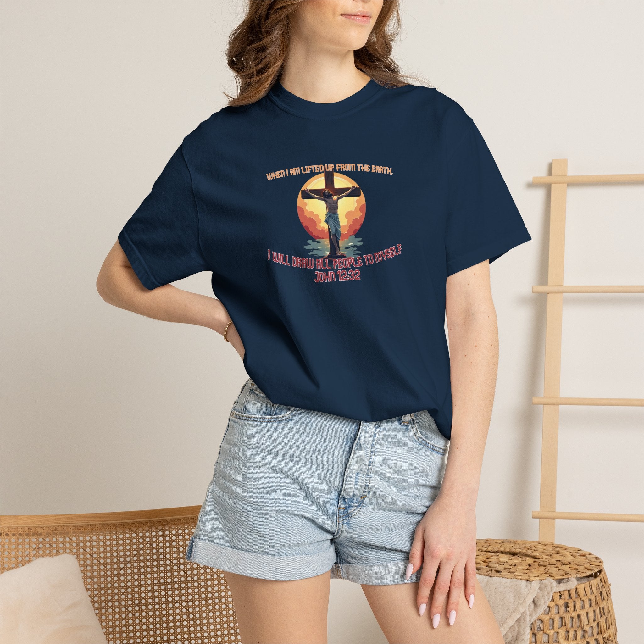 John 12:32 - Unisex Garment-Dyed T-shirt