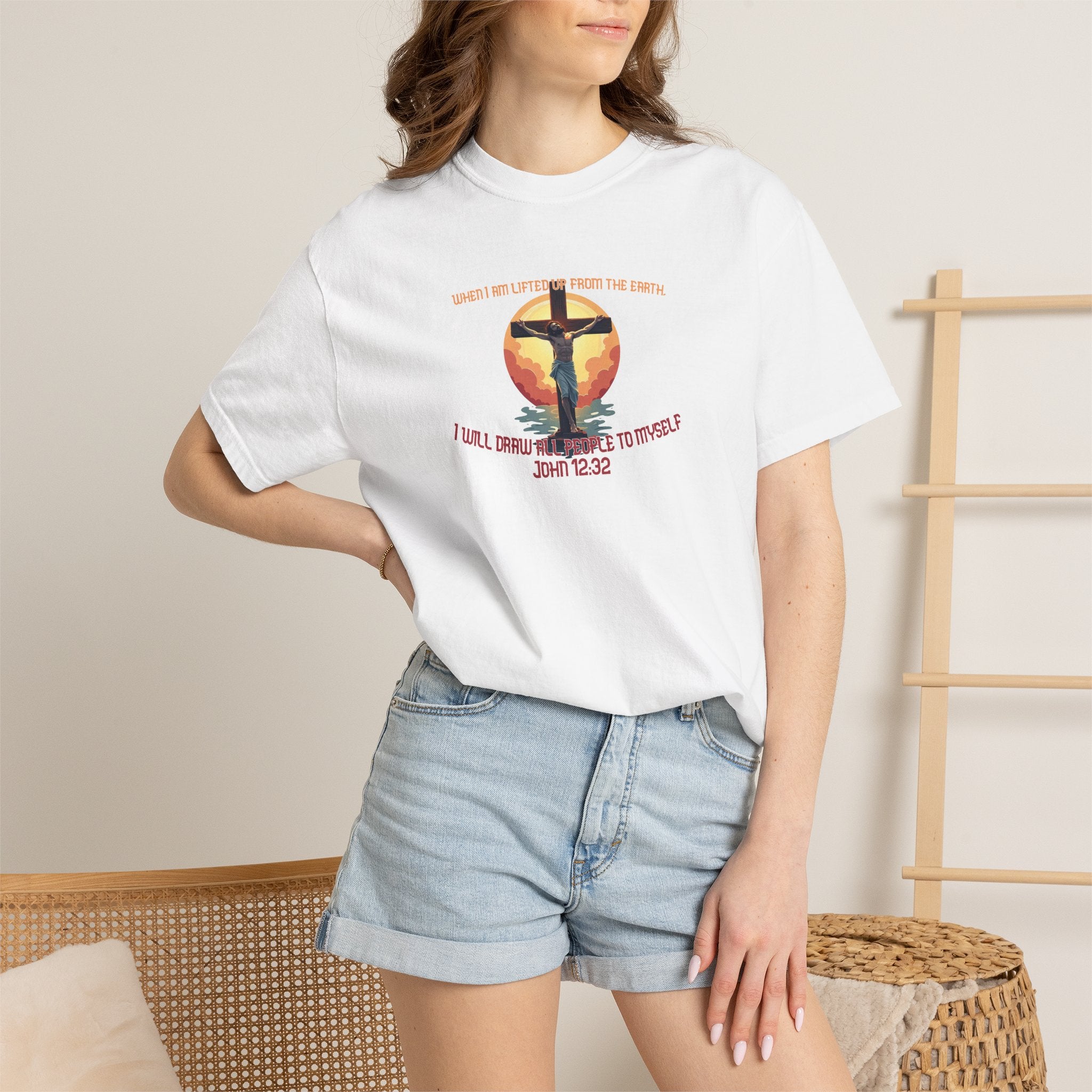 John 12:32 - Unisex Garment-Dyed T-shirt