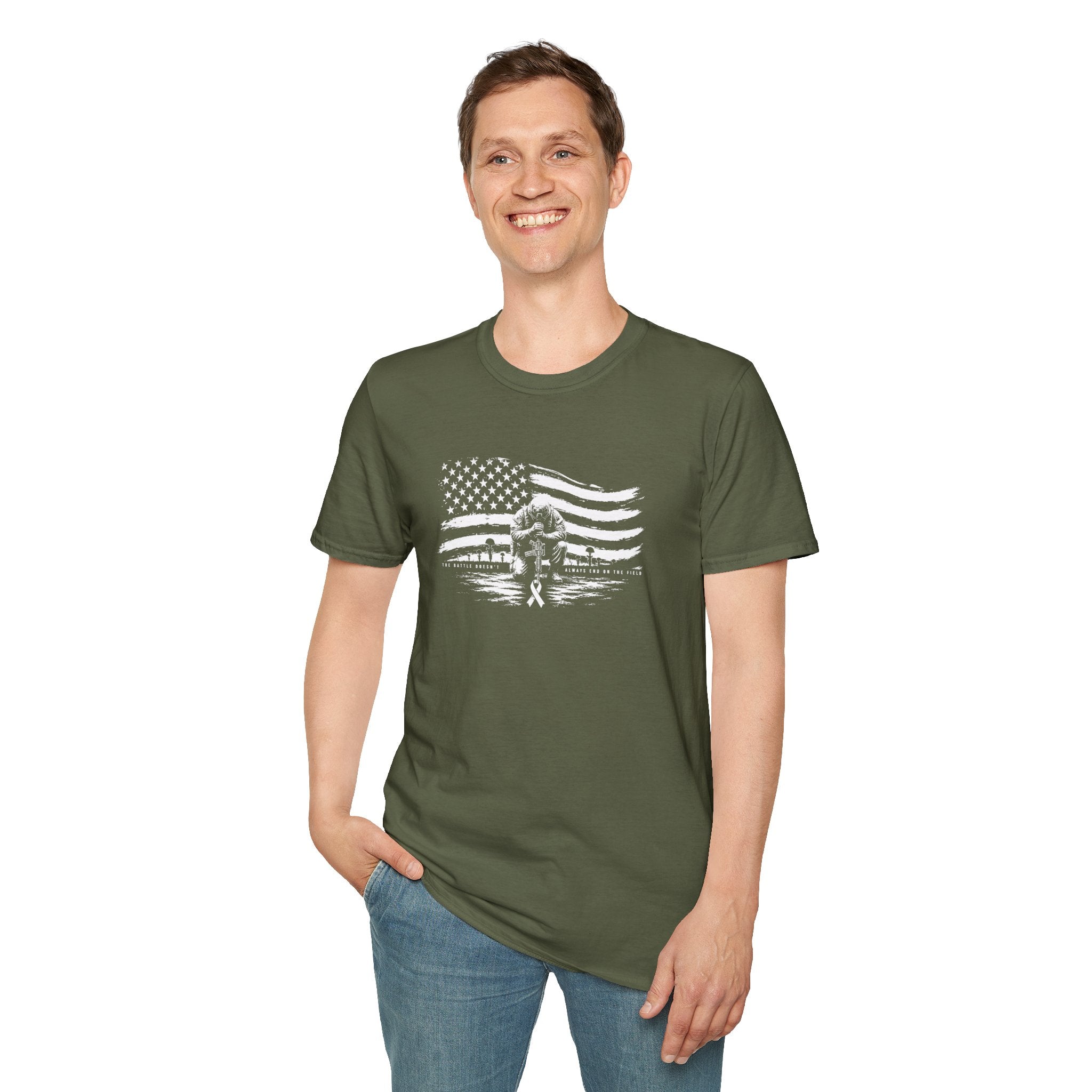 Remember Them All Memorial T-Shirt — Veteran Flag Tribute