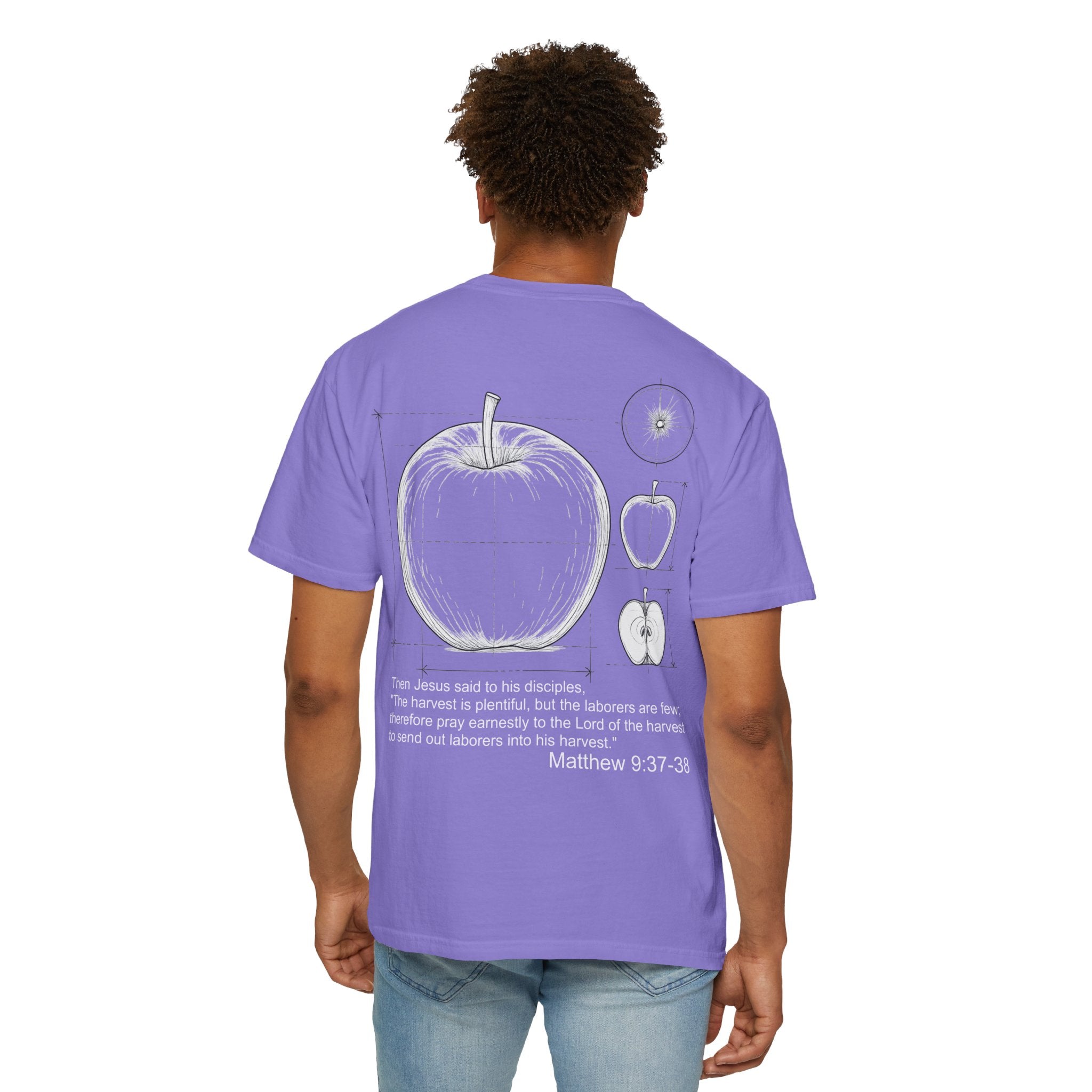 Matthew 9:37-38 - Apple Diagram Graphic T‑Shirt