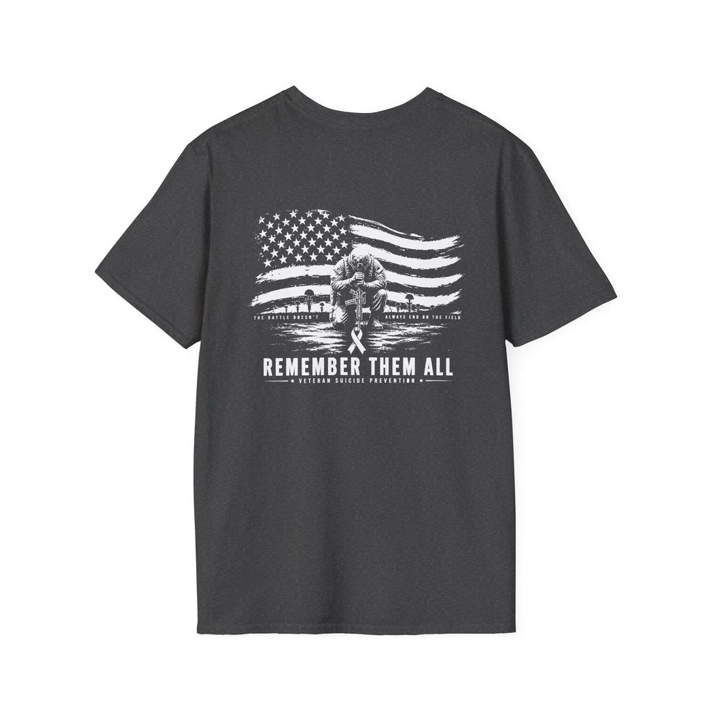 Remember Them All Memorial T-Shirt — Veteran Flag Tribute