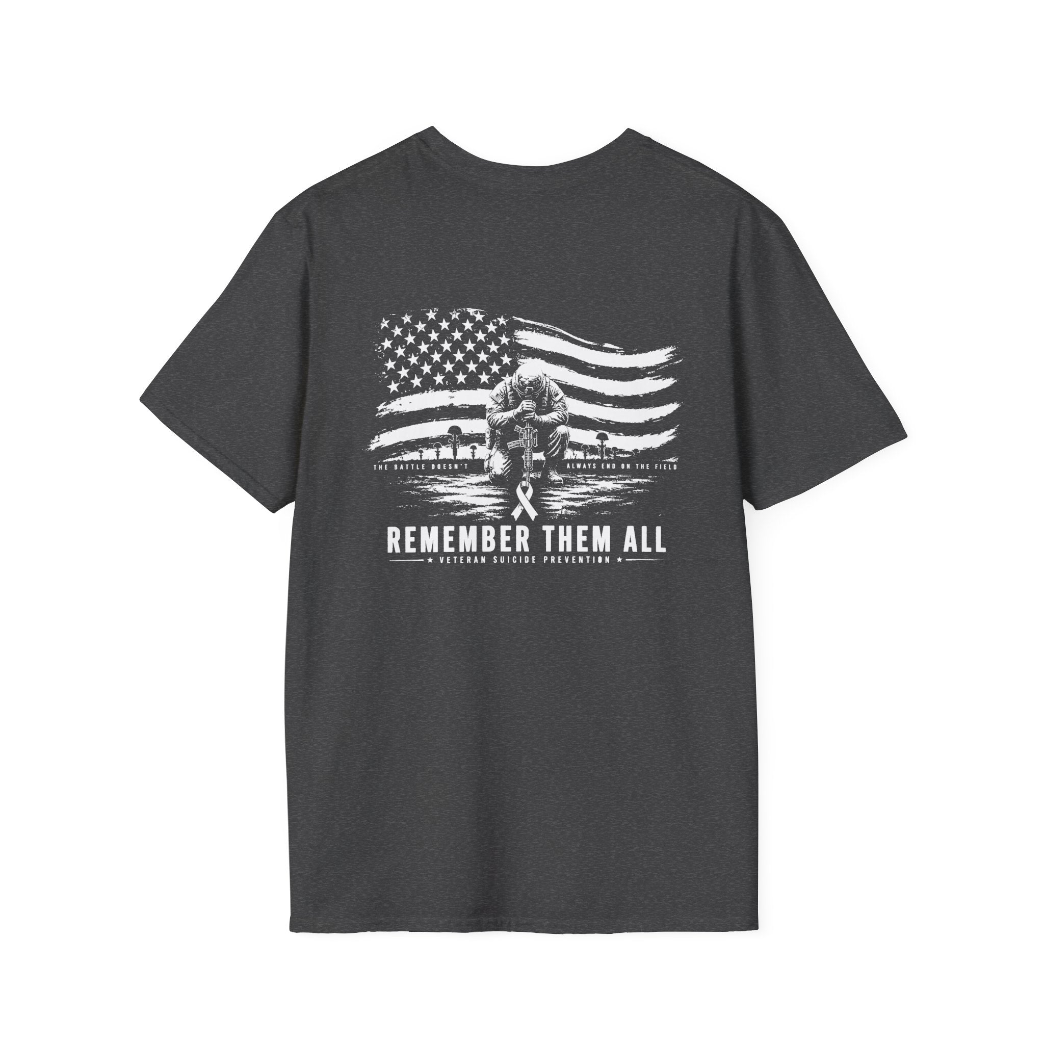 Remember Them All Memorial T-Shirt — Veteran Flag Tribute