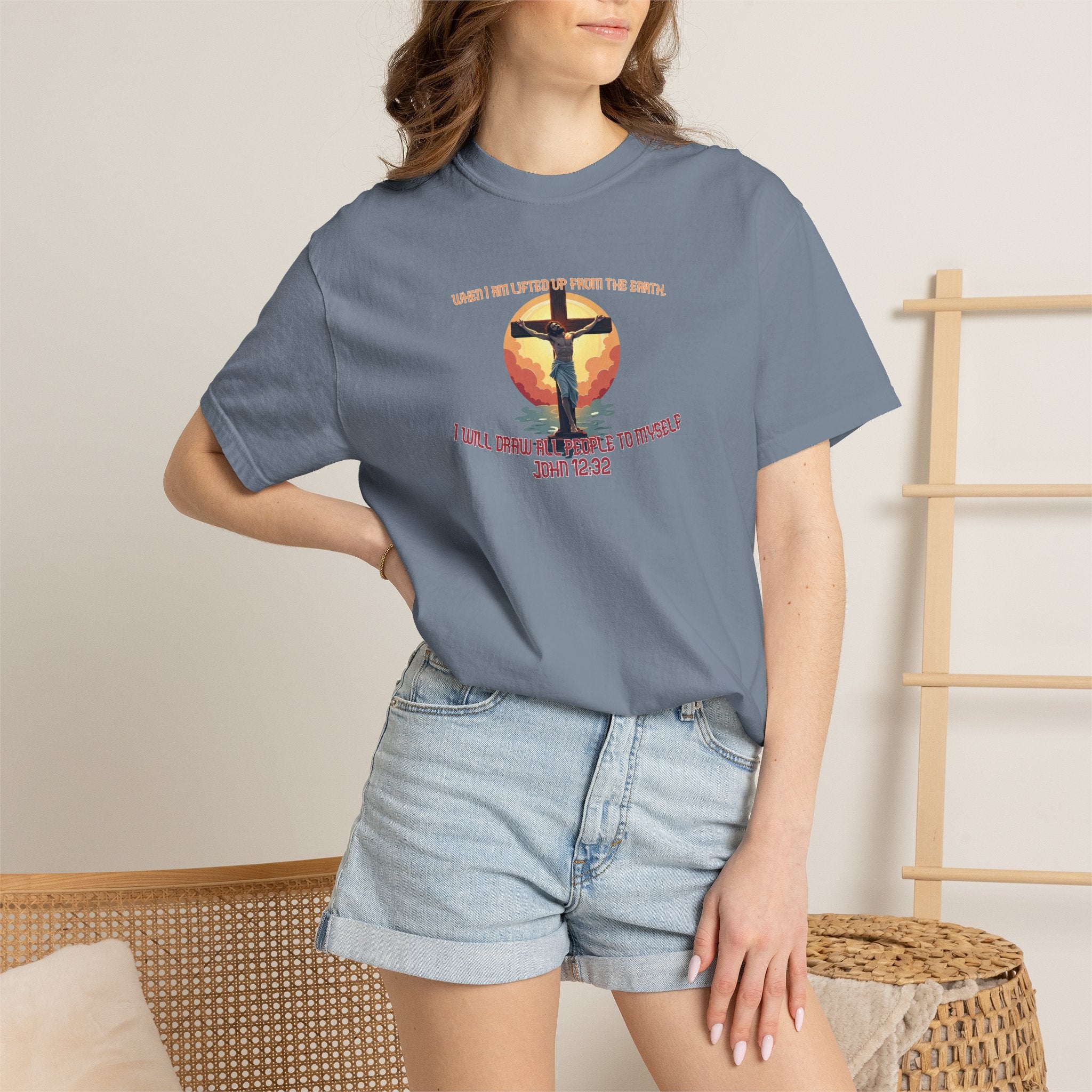John 12:32 - Unisex Garment-Dyed T-shirt