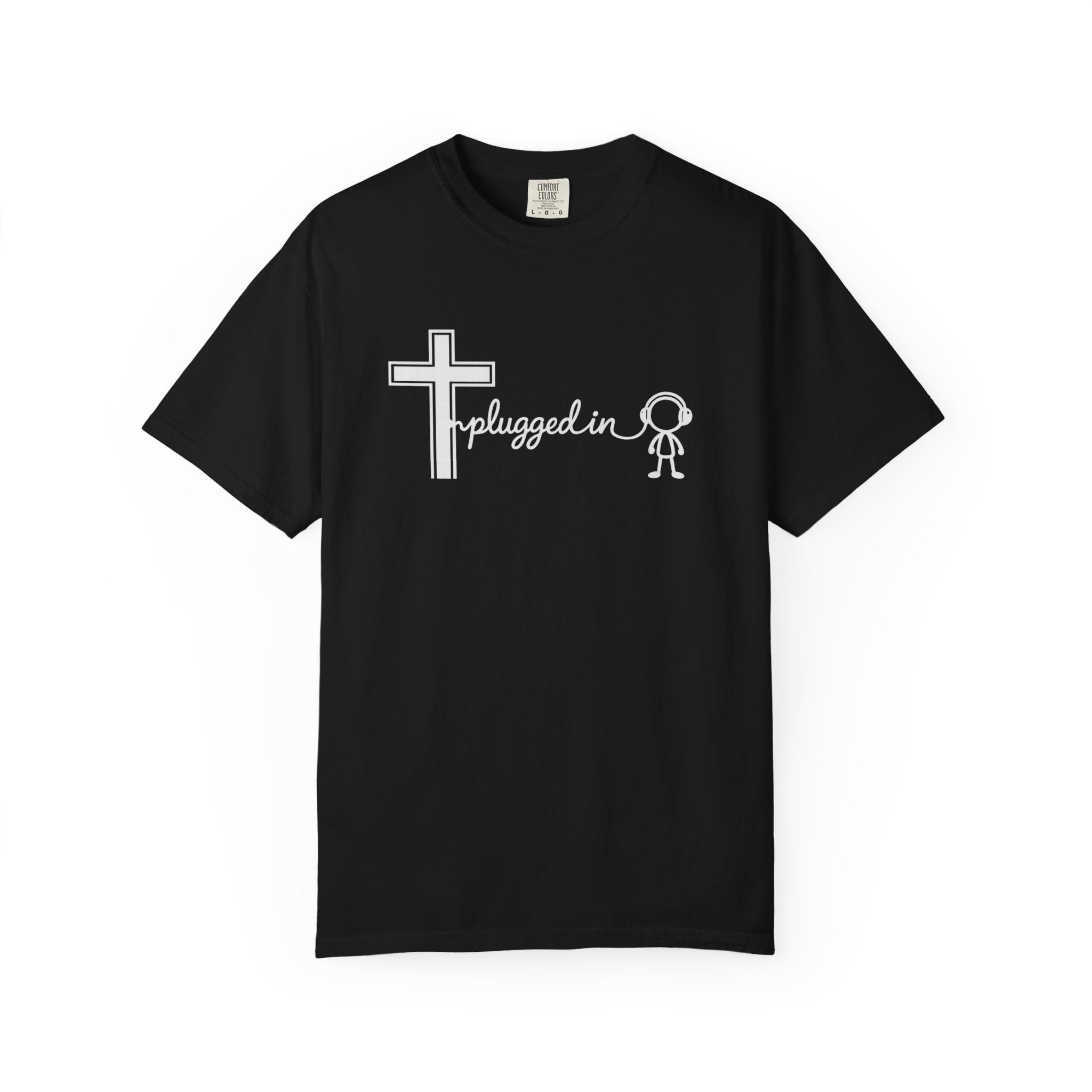 Christian 'Plugged In' Cross T-Shirt — Faith Graphic Tee