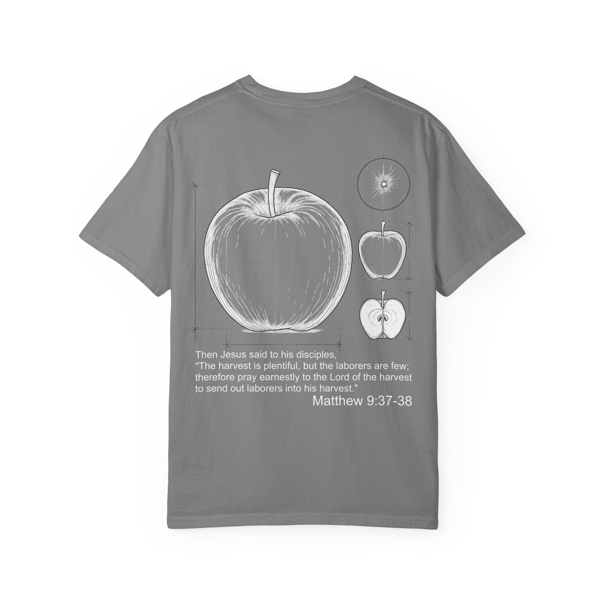 Matthew 9:37-38 - Apple Diagram Graphic T‑Shirt