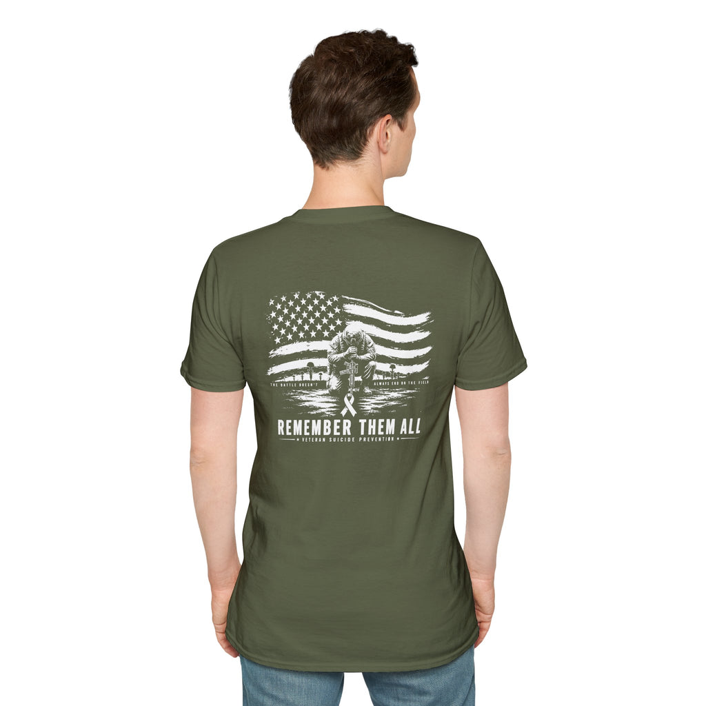 Remember Them All Memorial T-Shirt — Veteran Flag Tribute