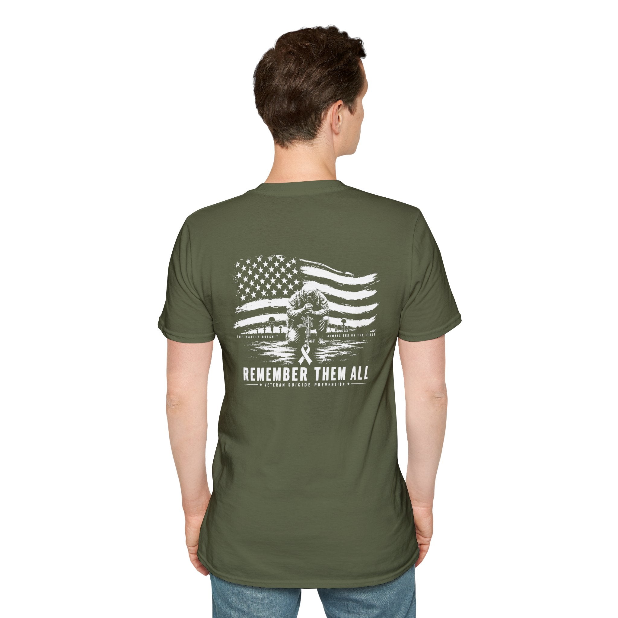 Remember Them All Memorial T-Shirt — Veteran Flag Tribute