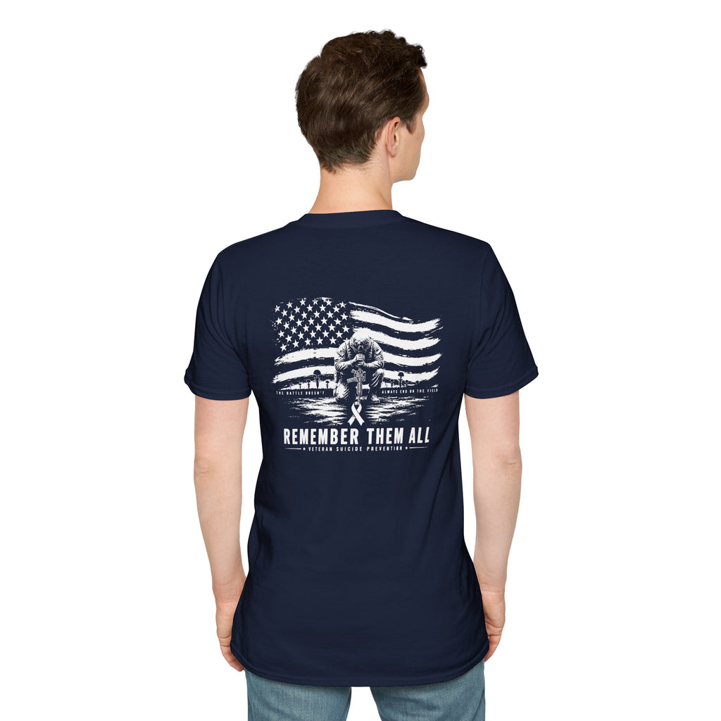 Remember Them All Memorial T-Shirt — Veteran Flag Tribute