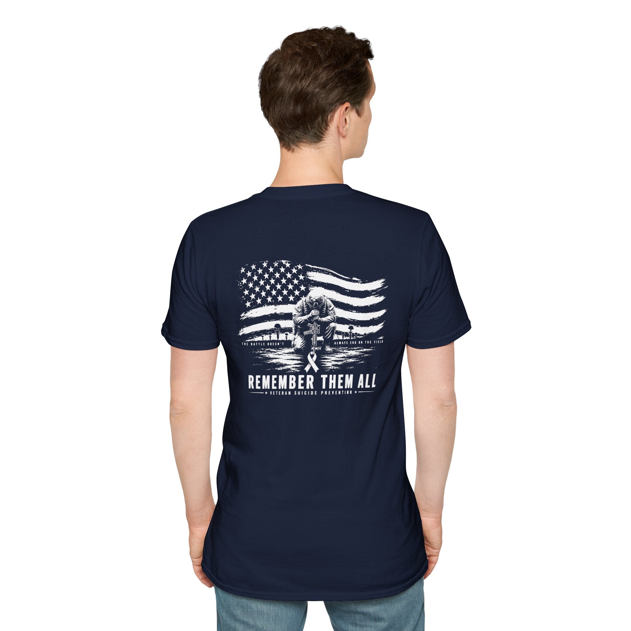 Remember Them All Memorial T-Shirt — Veteran Flag Tribute