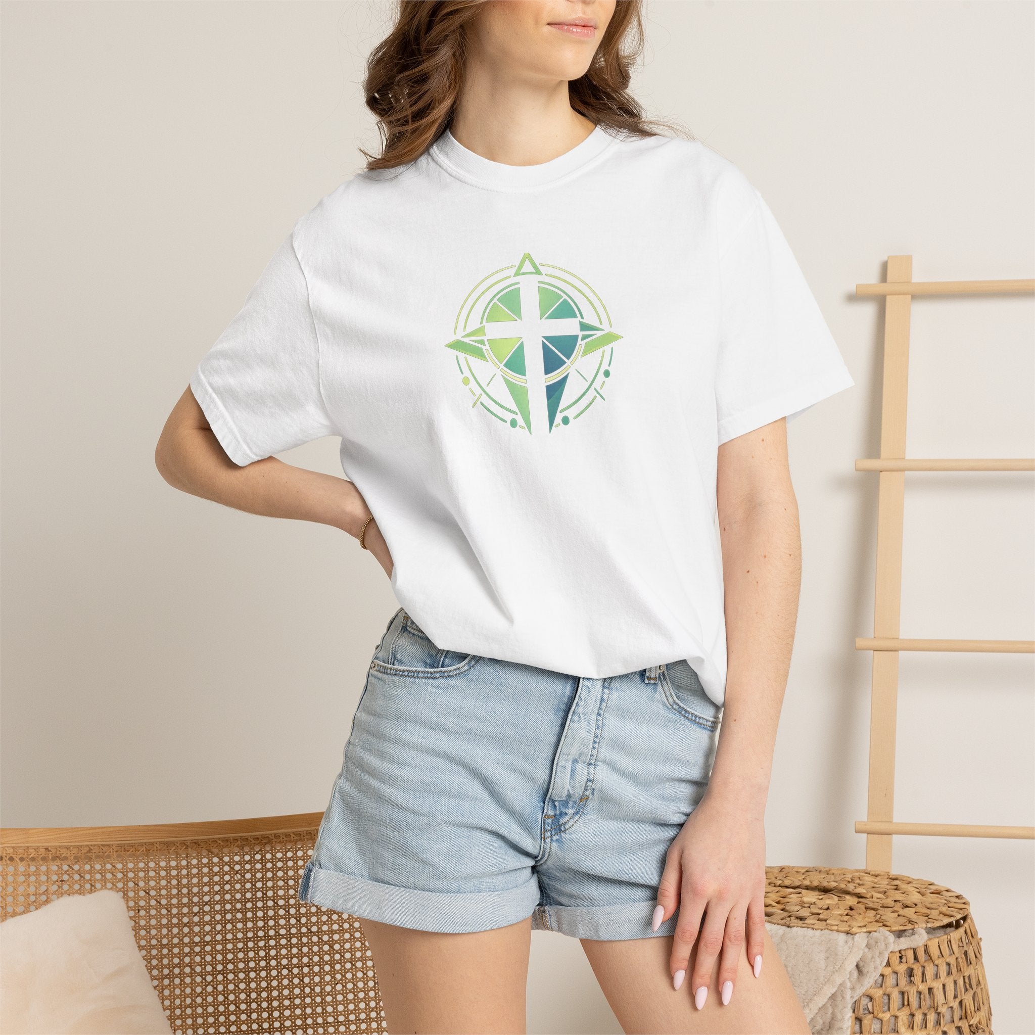 Trust the Promise T-Shirt — Compass Cross Graphic