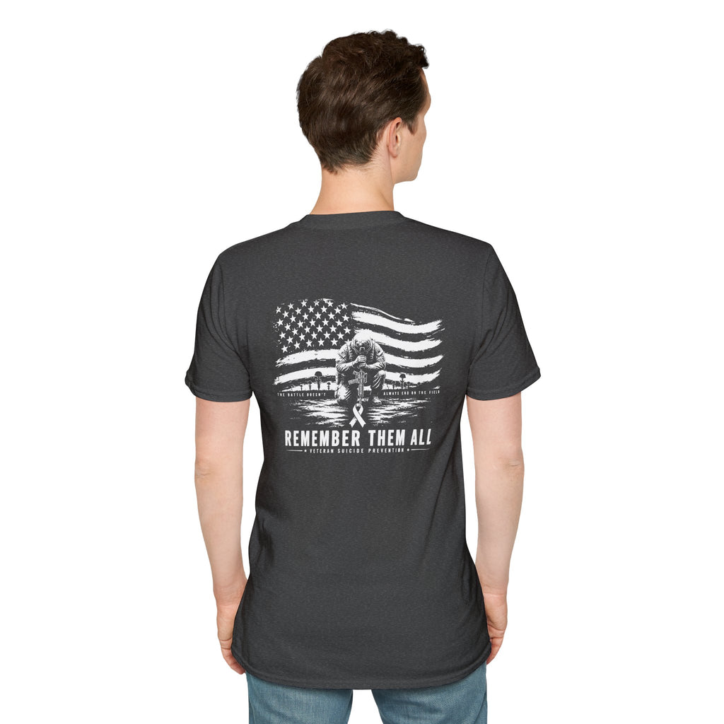 Remember Them All Memorial T-Shirt — Veteran Flag Tribute
