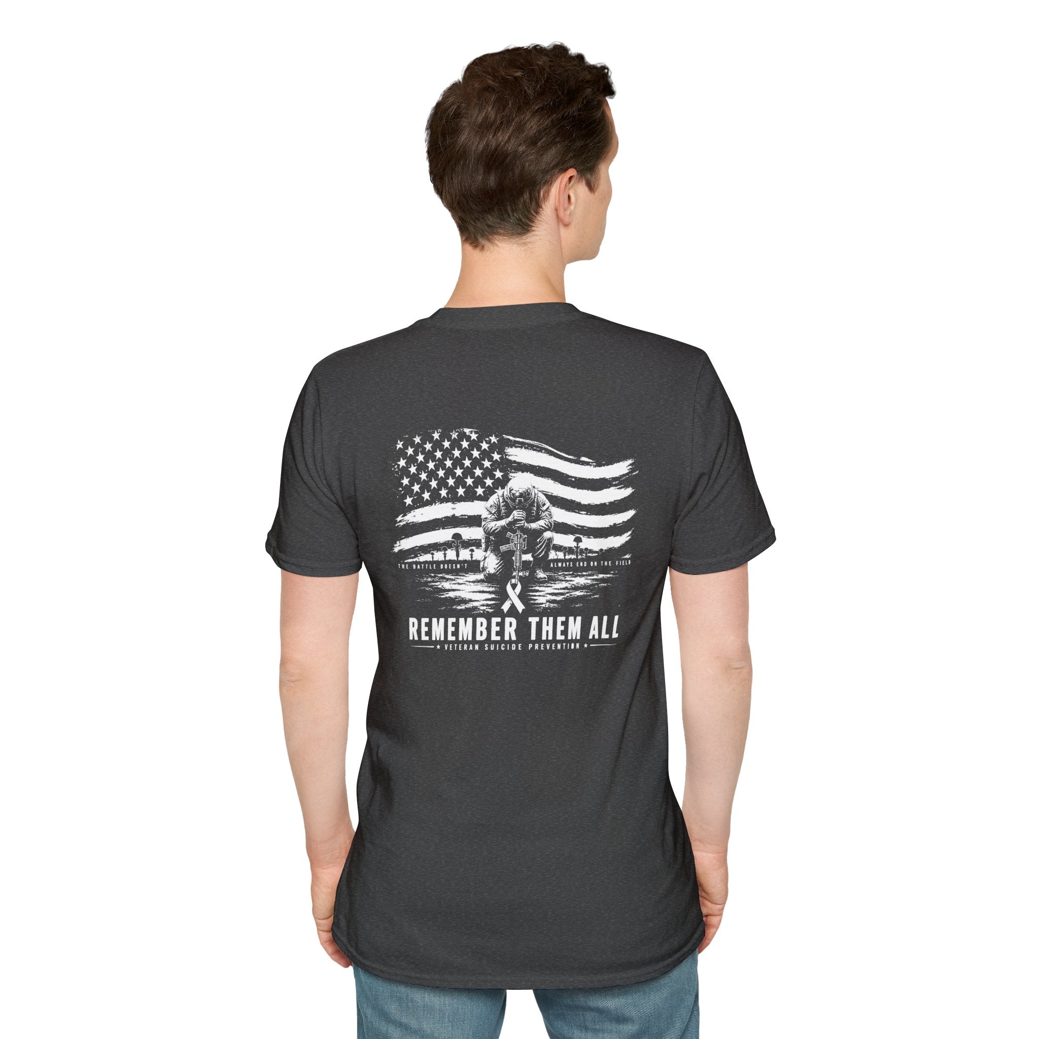 Remember Them All Memorial T-Shirt — Veteran Flag Tribute