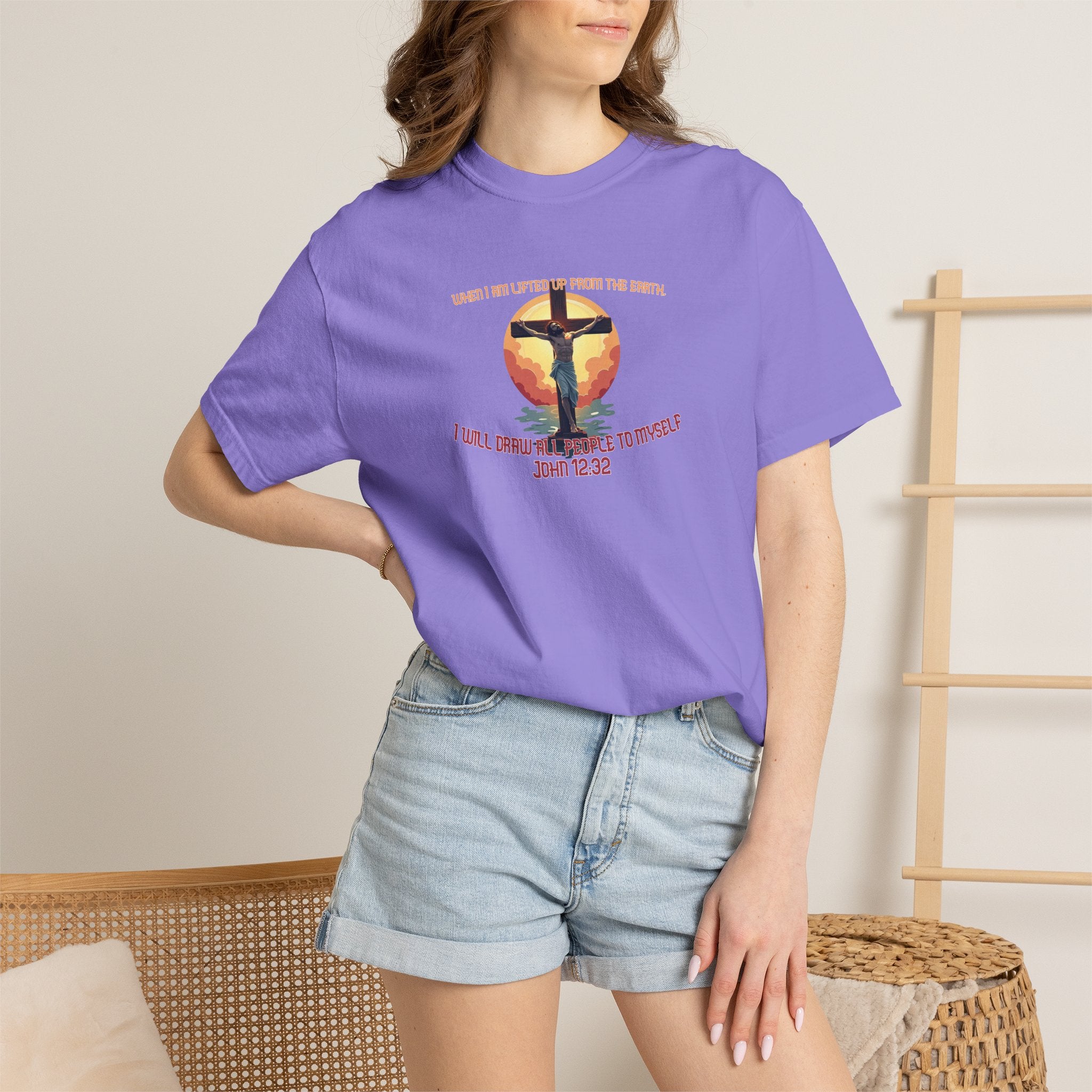 John 12:32 - Unisex Garment-Dyed T-shirt