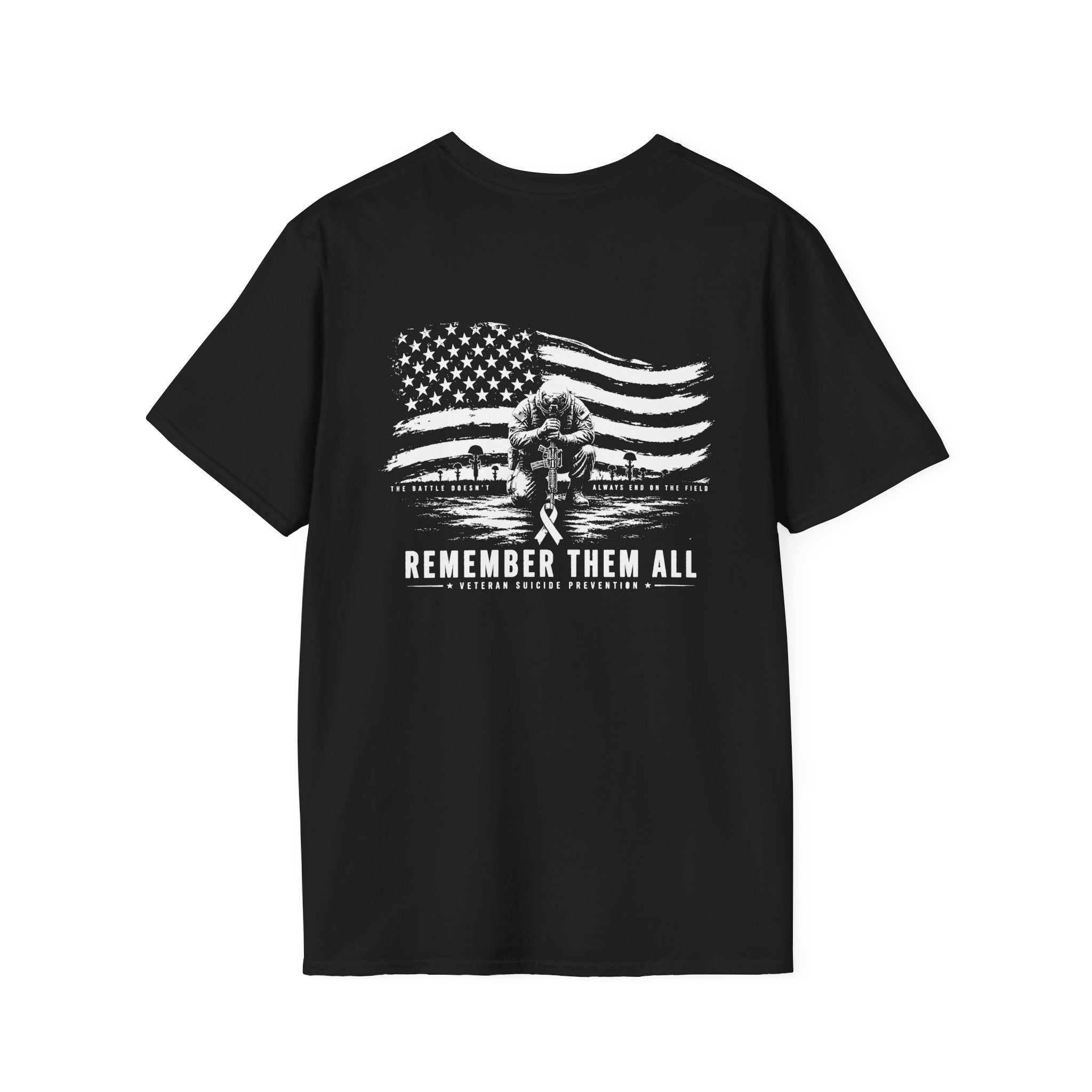 Remember Them All Memorial T-Shirt — Veteran Flag Tribute